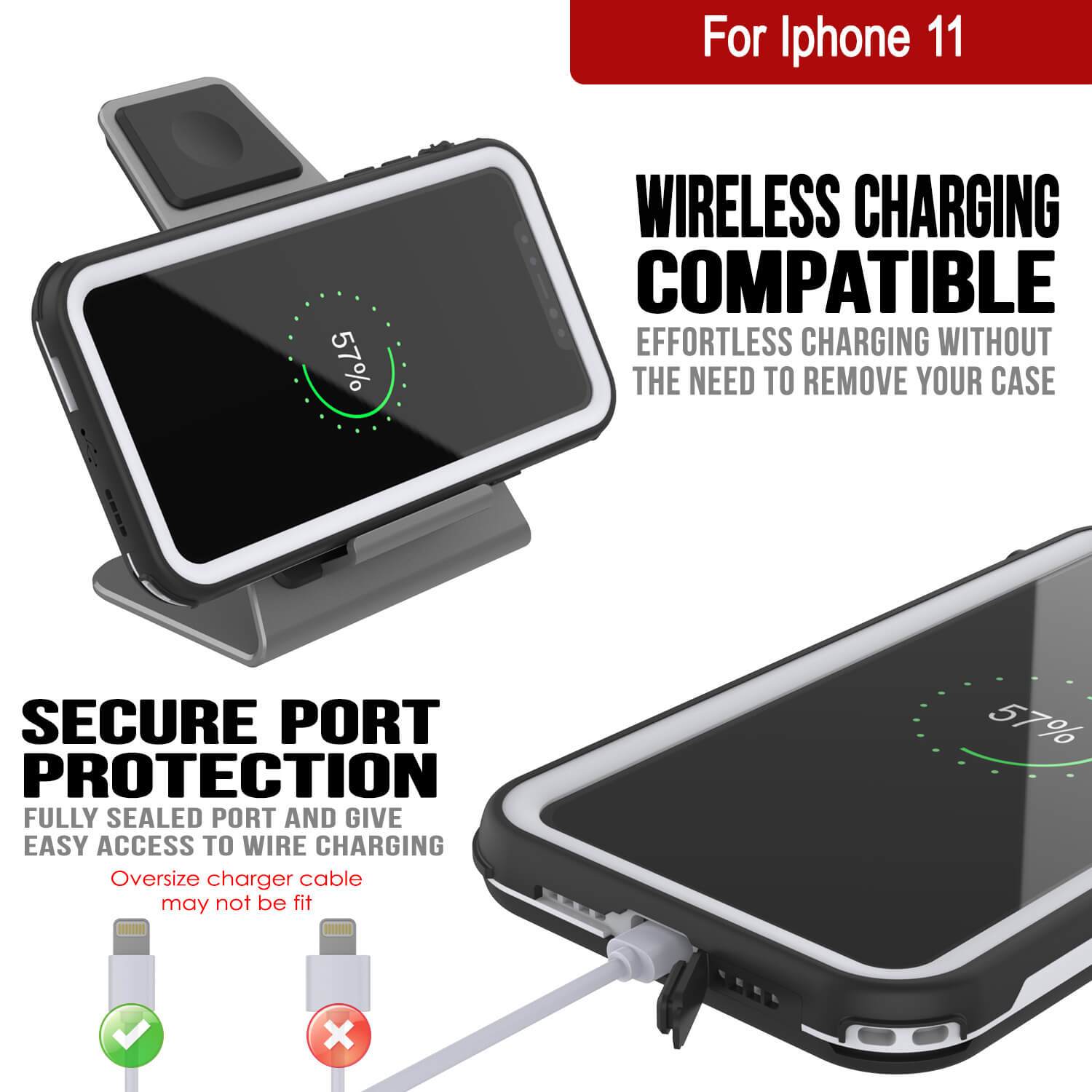 iPhone 7 Waterproof IP68 Case, Punkcase [white] [Rapture Series]  W/Built in Screen Protector