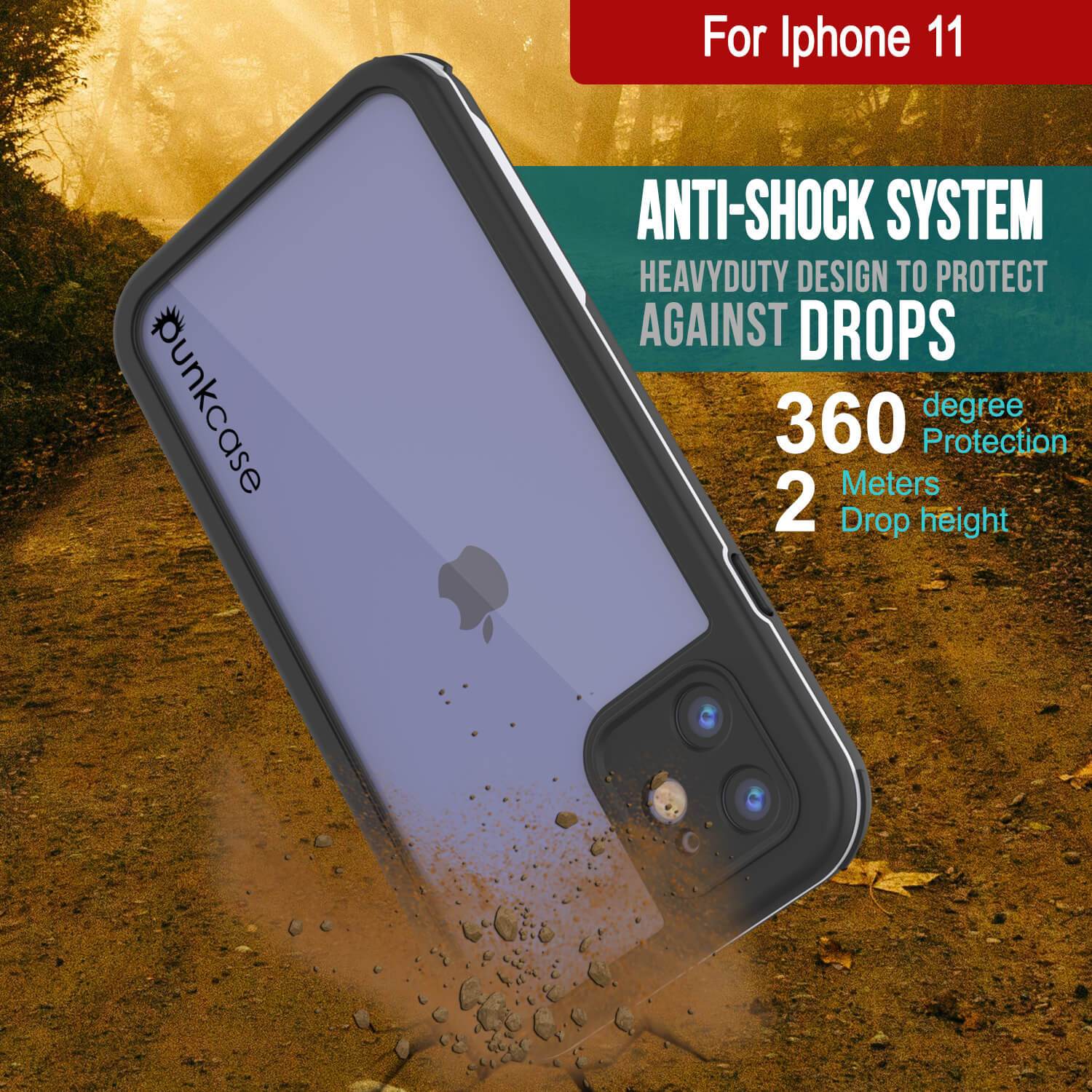 iPhone 8 Waterproof IP68 Case, Punkcase [white] [Rapture Series]  W/Built in Screen Protector