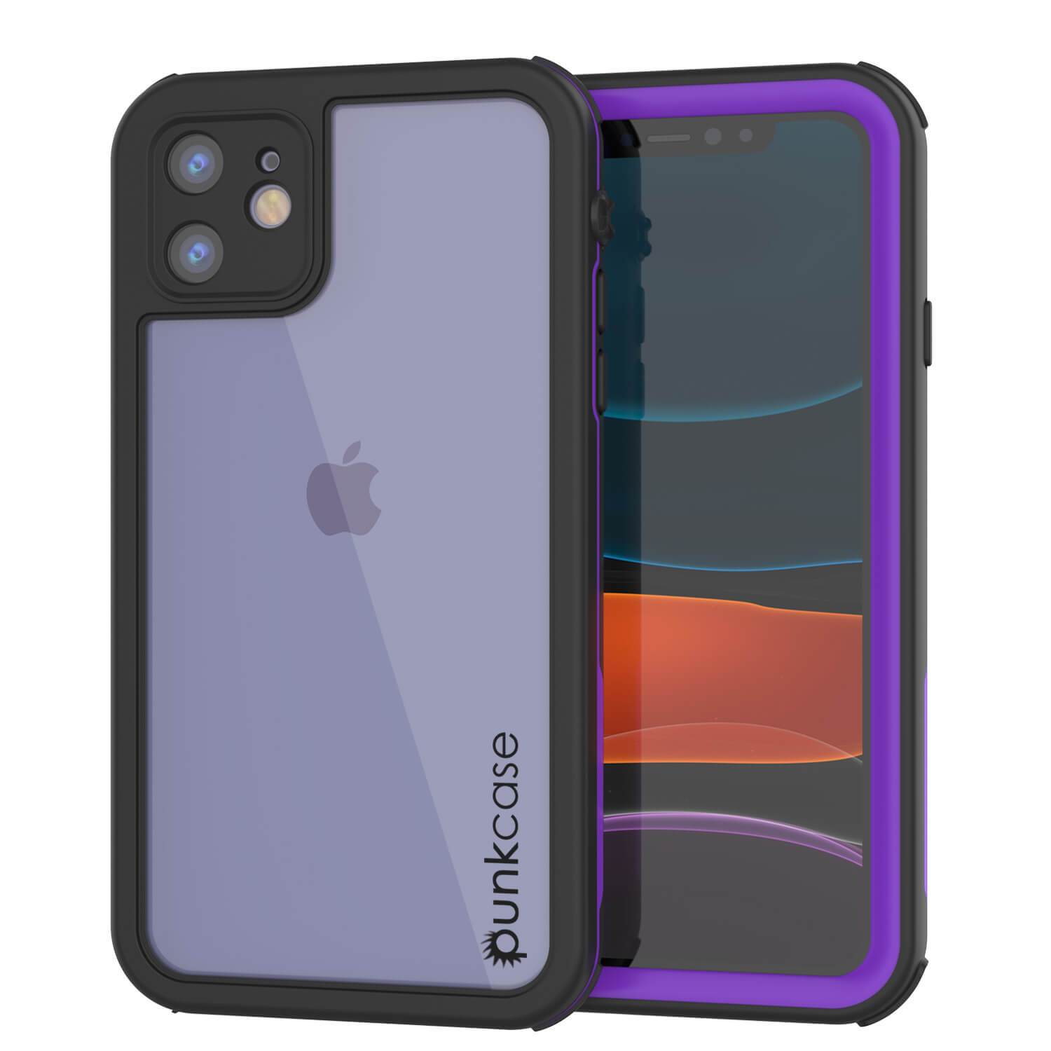 iPhone 8 Waterproof IP68 Case, Punkcase [Purple] [Rapture Series]  W/Built in Screen Protector