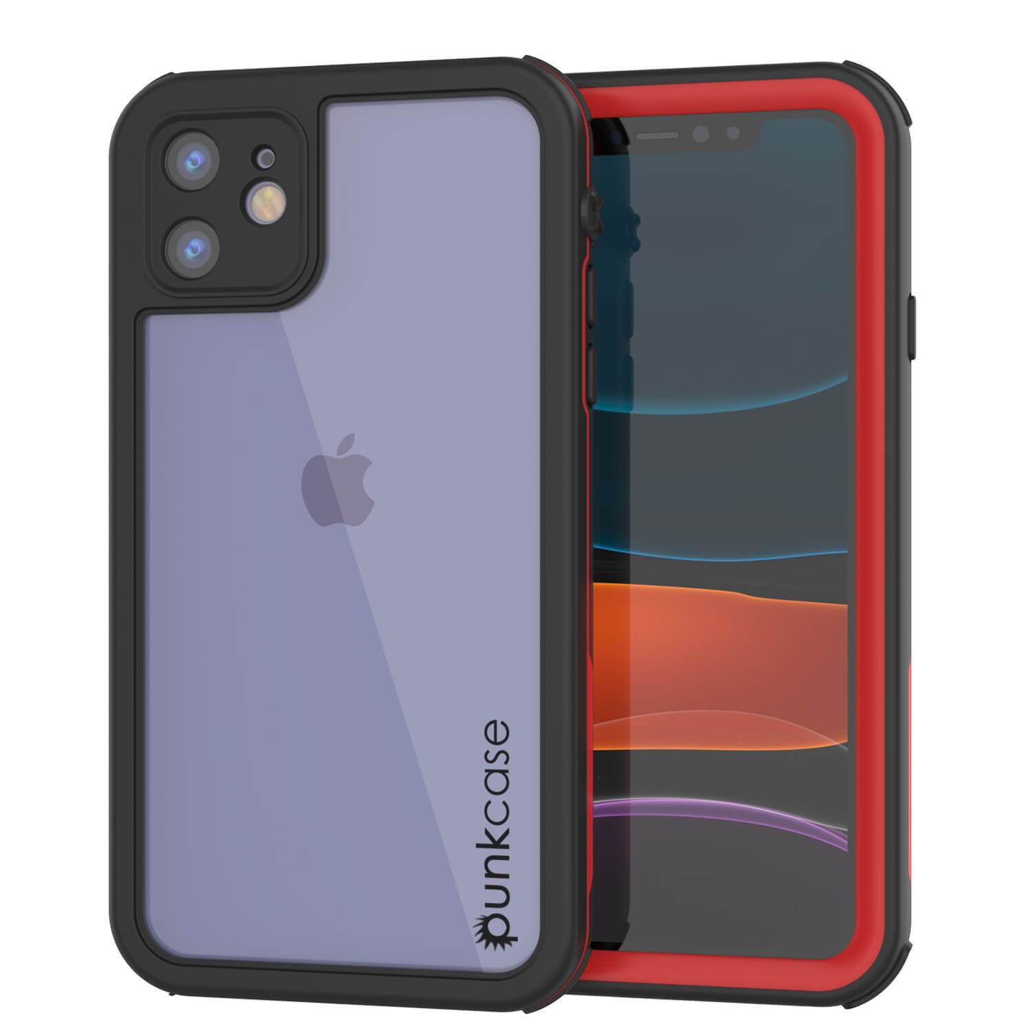iPhone 7 Waterproof IP68 Case, Punkcase [red] [Rapture Series]  W/Built in Screen Protector