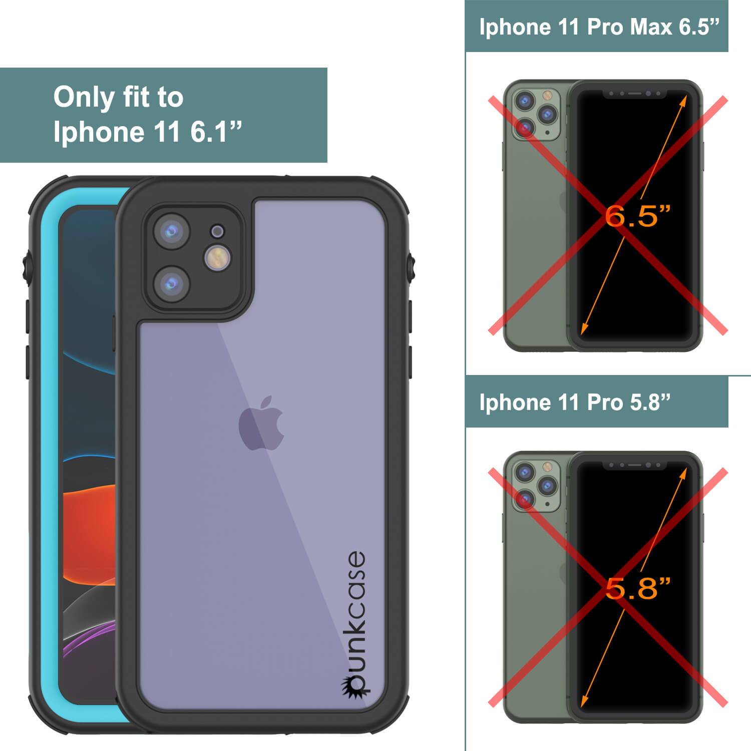 iPhone SE 2020 (4.7") Waterproof IP68 Case, Punkcase [Blue] [Rapture Series]  W/Built in Screen Protector
