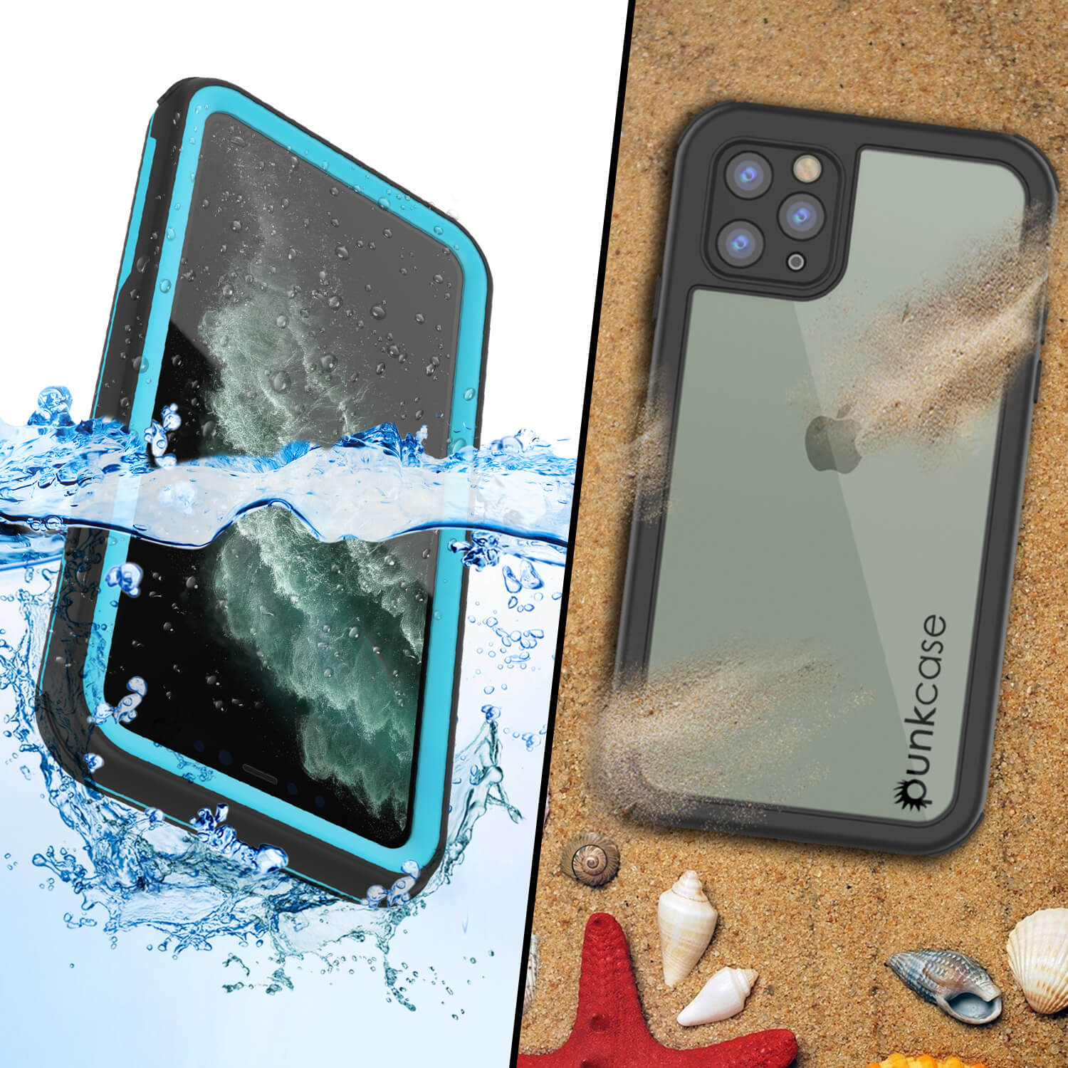 iPhone 11 Pro Waterproof IP68 Case, Punkcase [Blue] [Rapture Series]  W/Built in Screen Protector