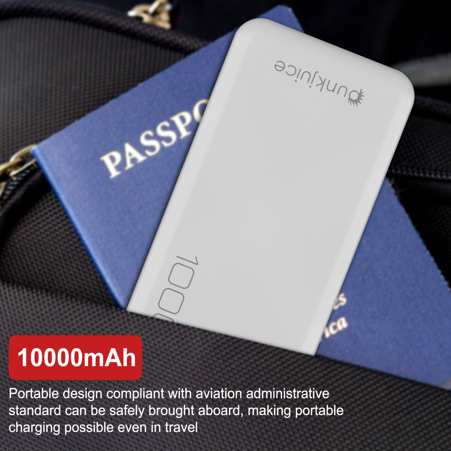 PunkCase PowerBank 10000mah Battery Pack for Samsung & iPhone (Fold/Flip/S24/23/22/21/20) & 15/14/13/12/11/X & all Wireless Supported + iPad's [White]