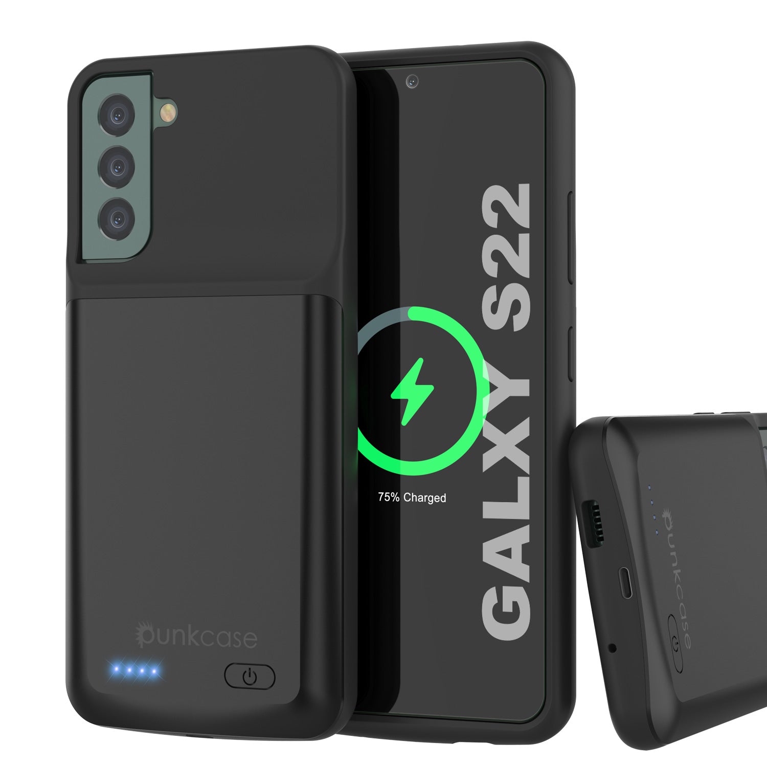 PunkJuice S22 Battery Case Black - Portable Charging Power Juice Bank with 4700mAh, Black PunkJuice S22 Battery Case Black - Portable Charging Power Juice Bank with 4700mAh, Black
