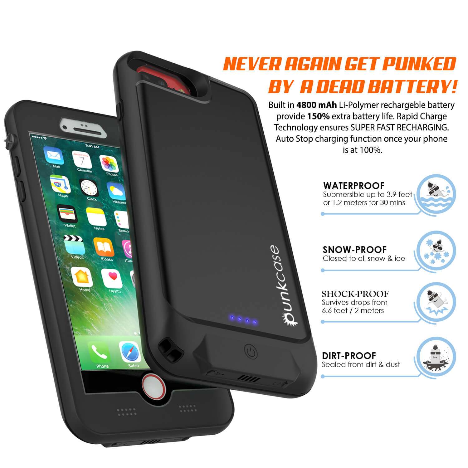 Power Bank Plus Battery Backup PunkJuice Battery Case IPhone