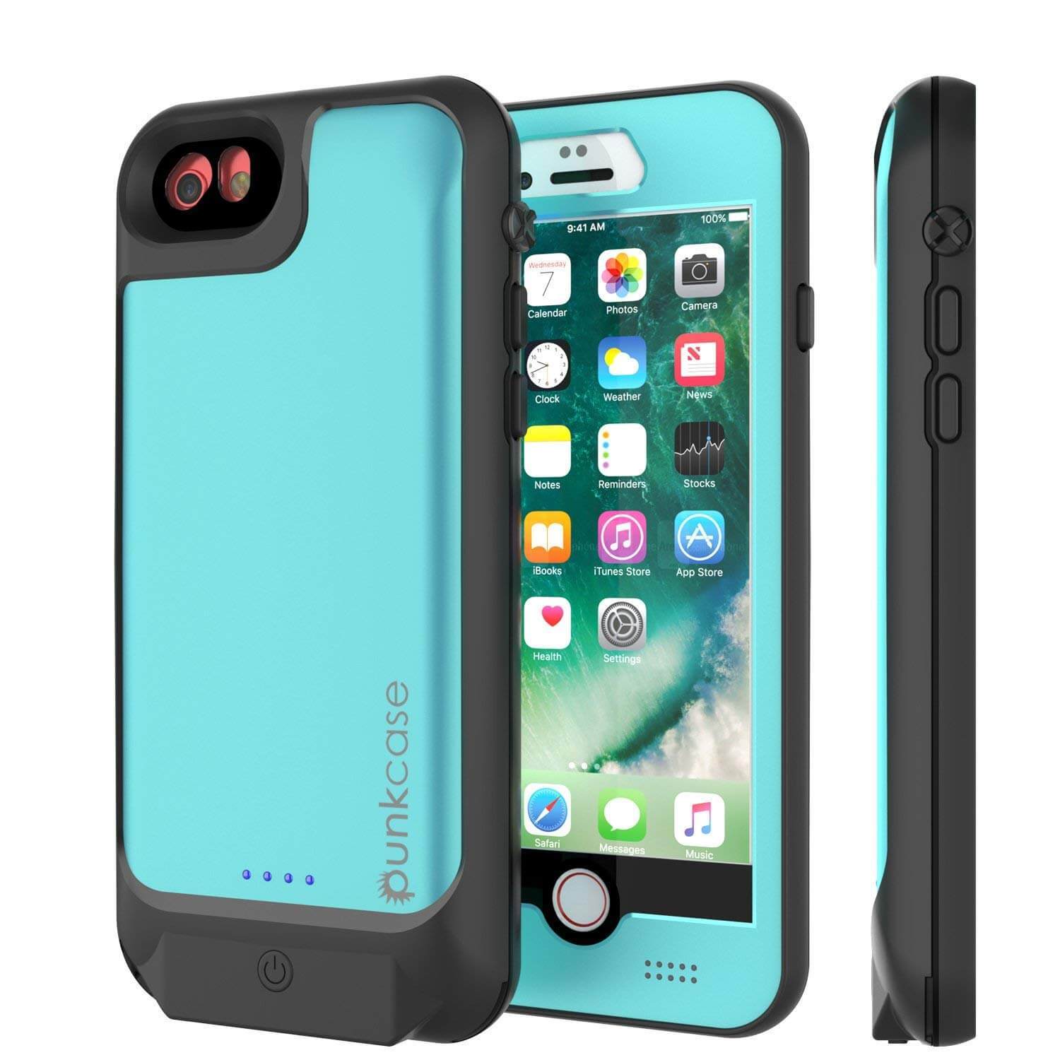 PunkJuice iPhone 8+ Plus External Battery Case Black Waterproof