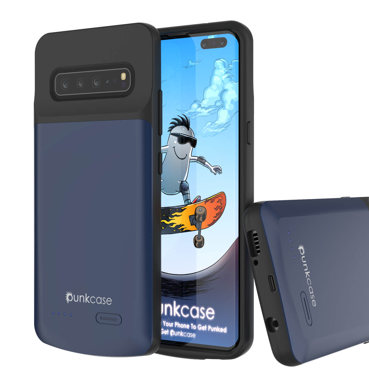 PunkJuice S10 5G Battery Case Reg. Blue - Fast Charging Power Juice Bank with 4700mAh