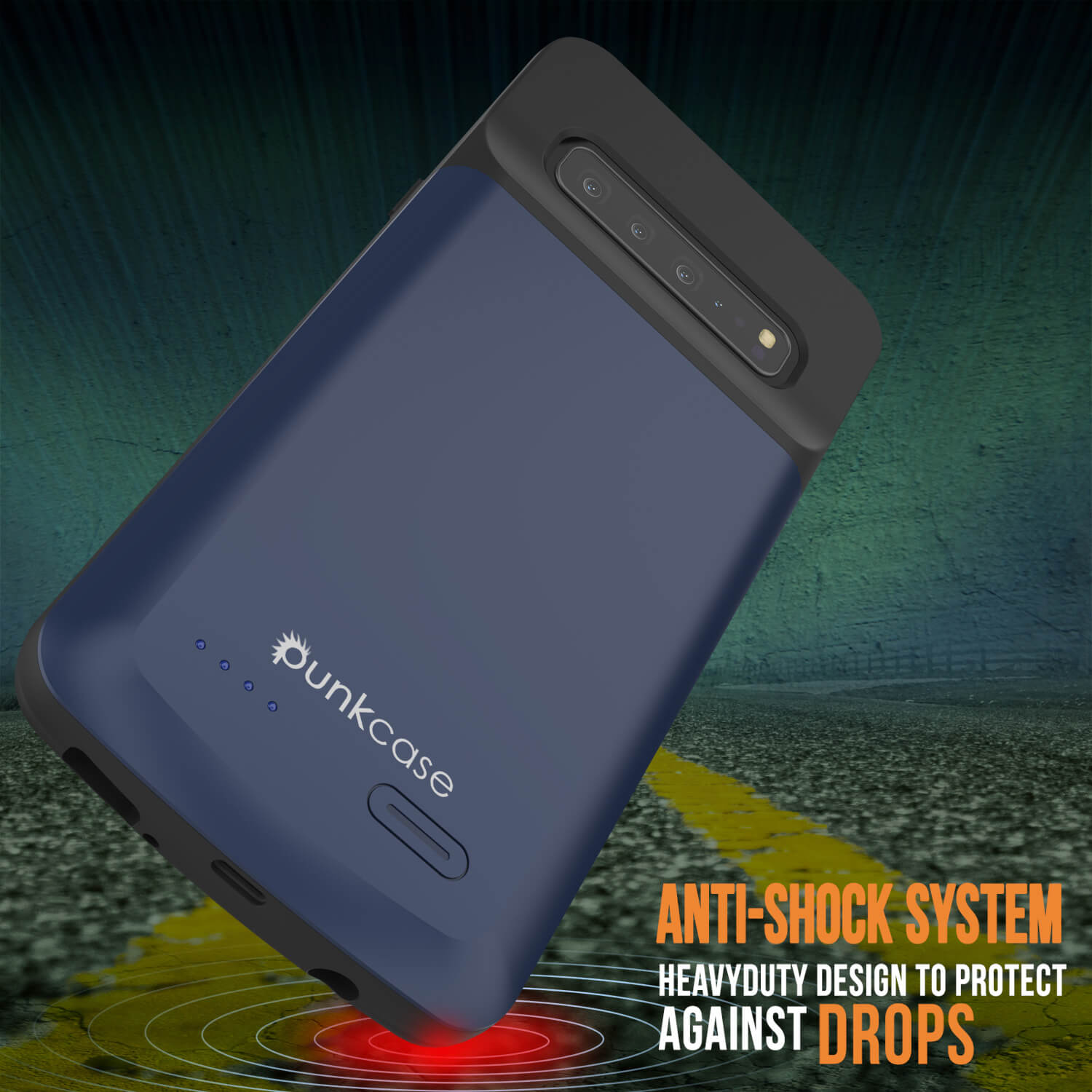 PunkJuice S10 5G Battery Case Reg. Blue - Fast Charging Power Juice Bank with 4700mAh