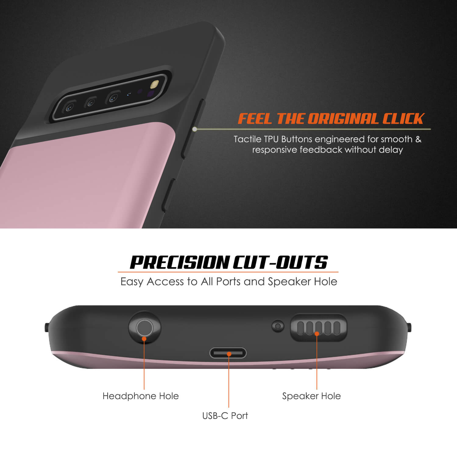 PunkJuice S10 5G Battery Case Rose - Fast Charging Power Juice Bank with 4700mAh