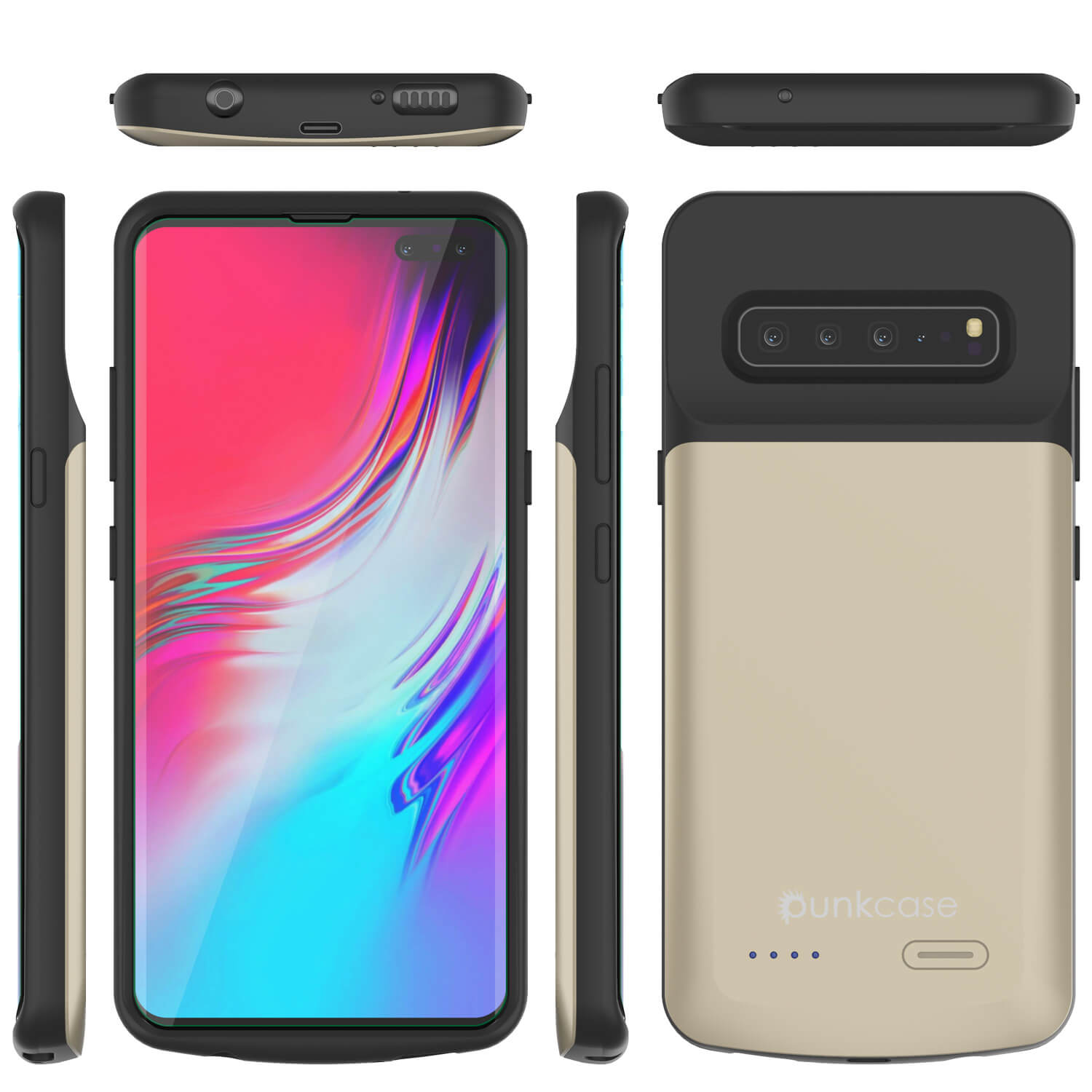 PunkJuice S10 5G Battery Case Gold - Fast Charging Power Juice Bank with 4700mAh