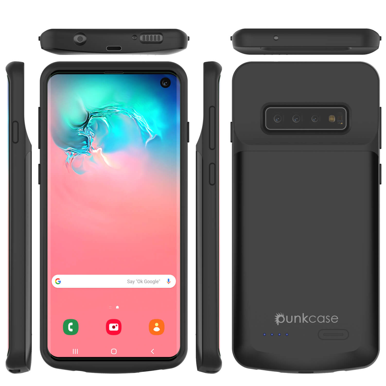 PunkJuice S10 Battery Case Reg. Black - Fast Charging Power Juice Bank with 4700mAh