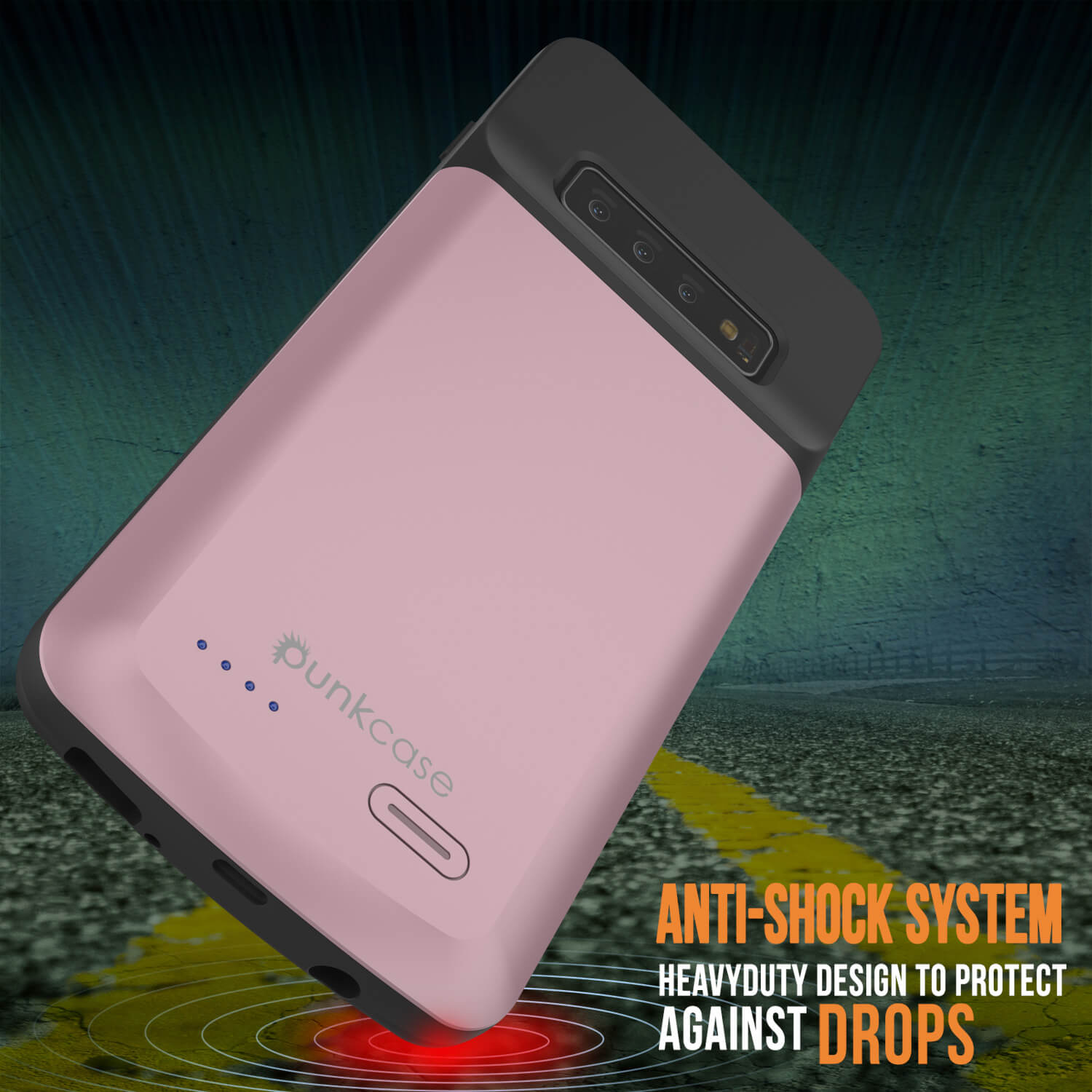 PunkJuice S10 Battery Case Rose - Fast Charging Power Juice Bank with 4700mAh