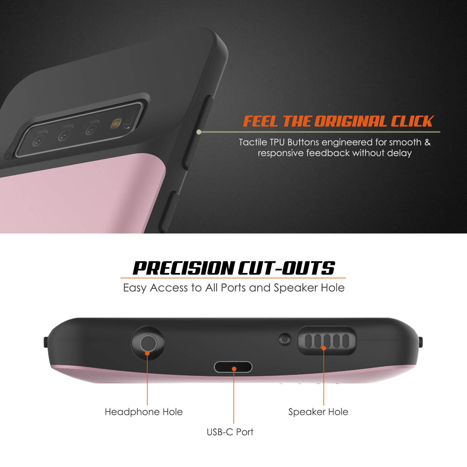 PunkJuice S10 Battery Case Rose - Fast Charging Power Juice Bank with 4700mAh