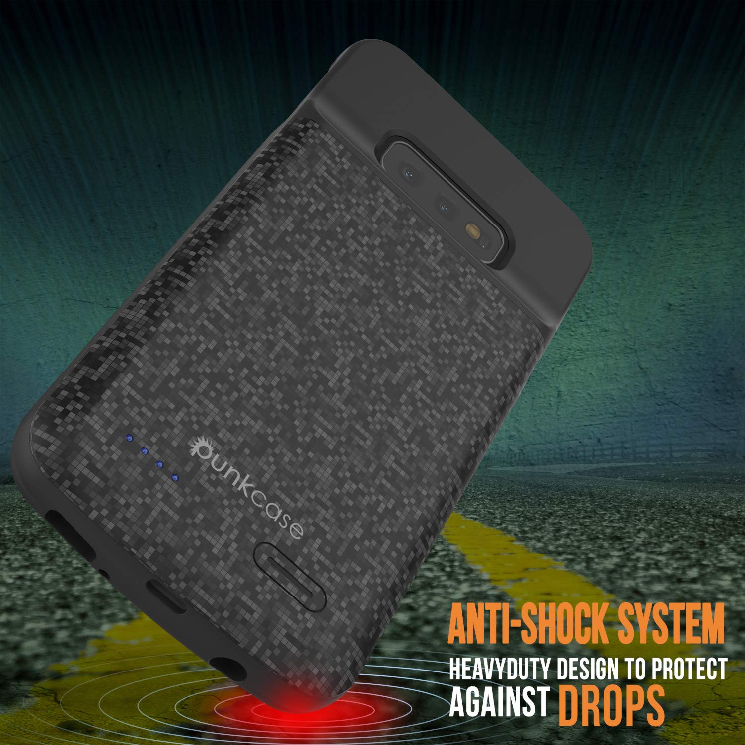 PunkJuice S10e Battery Case Black - Fast Charging Power Juice Bank with 4700mAh