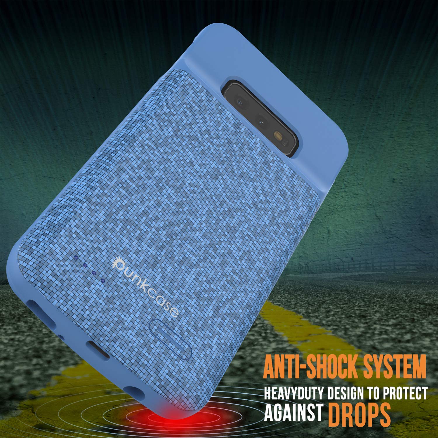 PunkJuice S10e Battery Case Blue - Fast Charging Power Juice Bank with 4700mAh