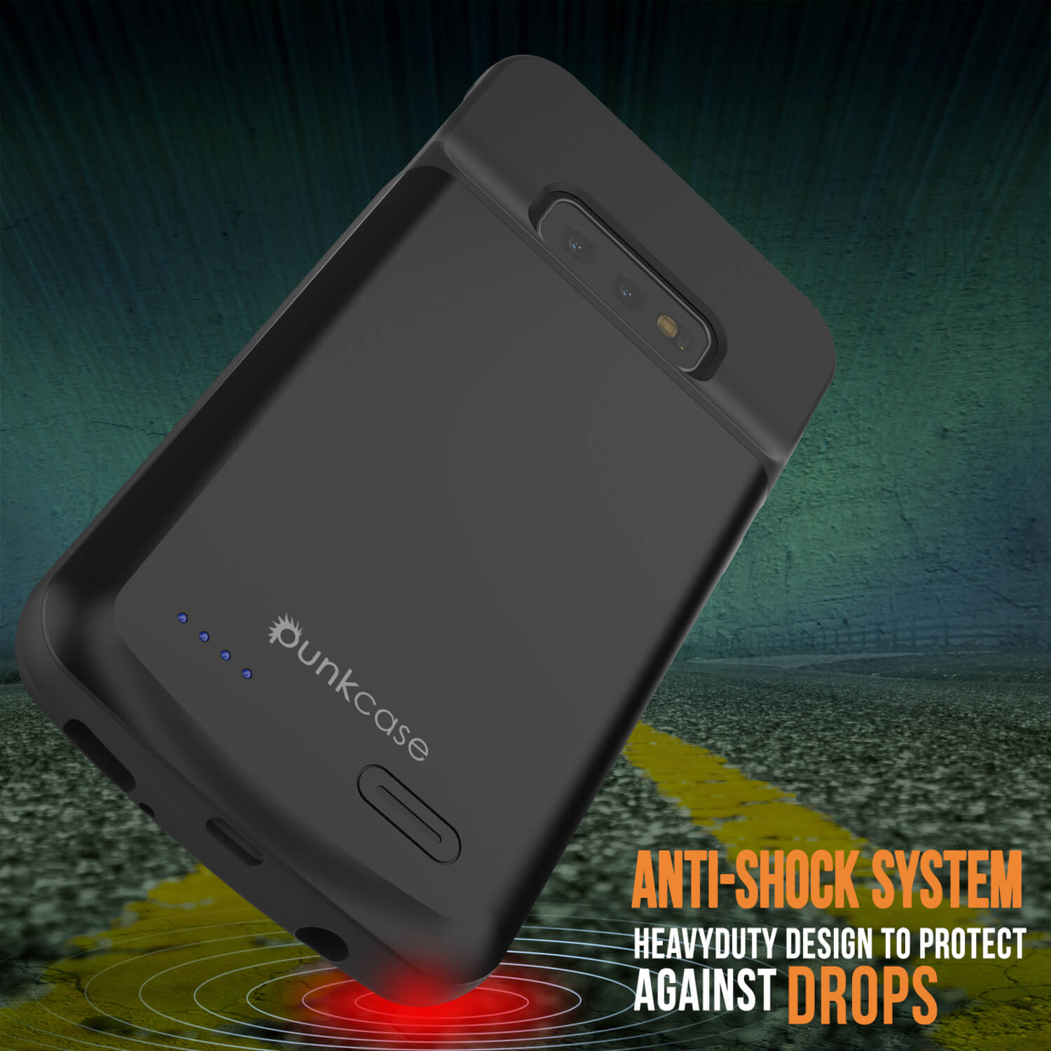 PunkJuice S10e Battery Case Reg. Black - Fast Charging Power Juice Bank with 4700mAh