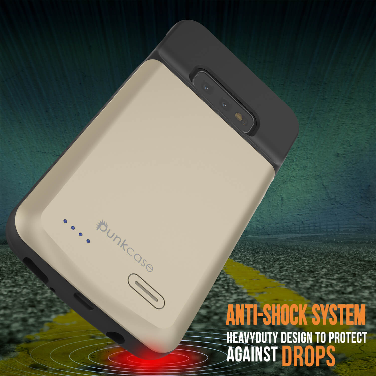 PunkJuice S10e Battery Case Gold - Fast Charging Power Juice Bank with 4700mAh