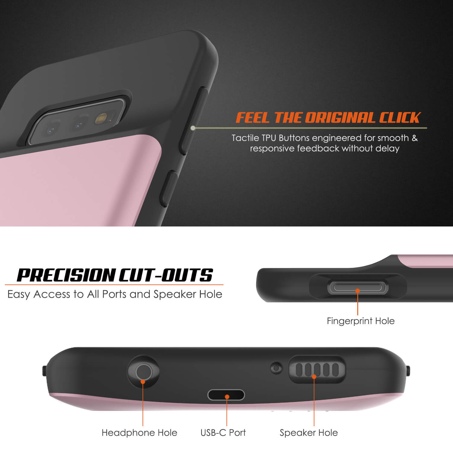 PunkJuice S10e Battery Case Rose - Fast Charging Power Juice Bank with 4700mAh
