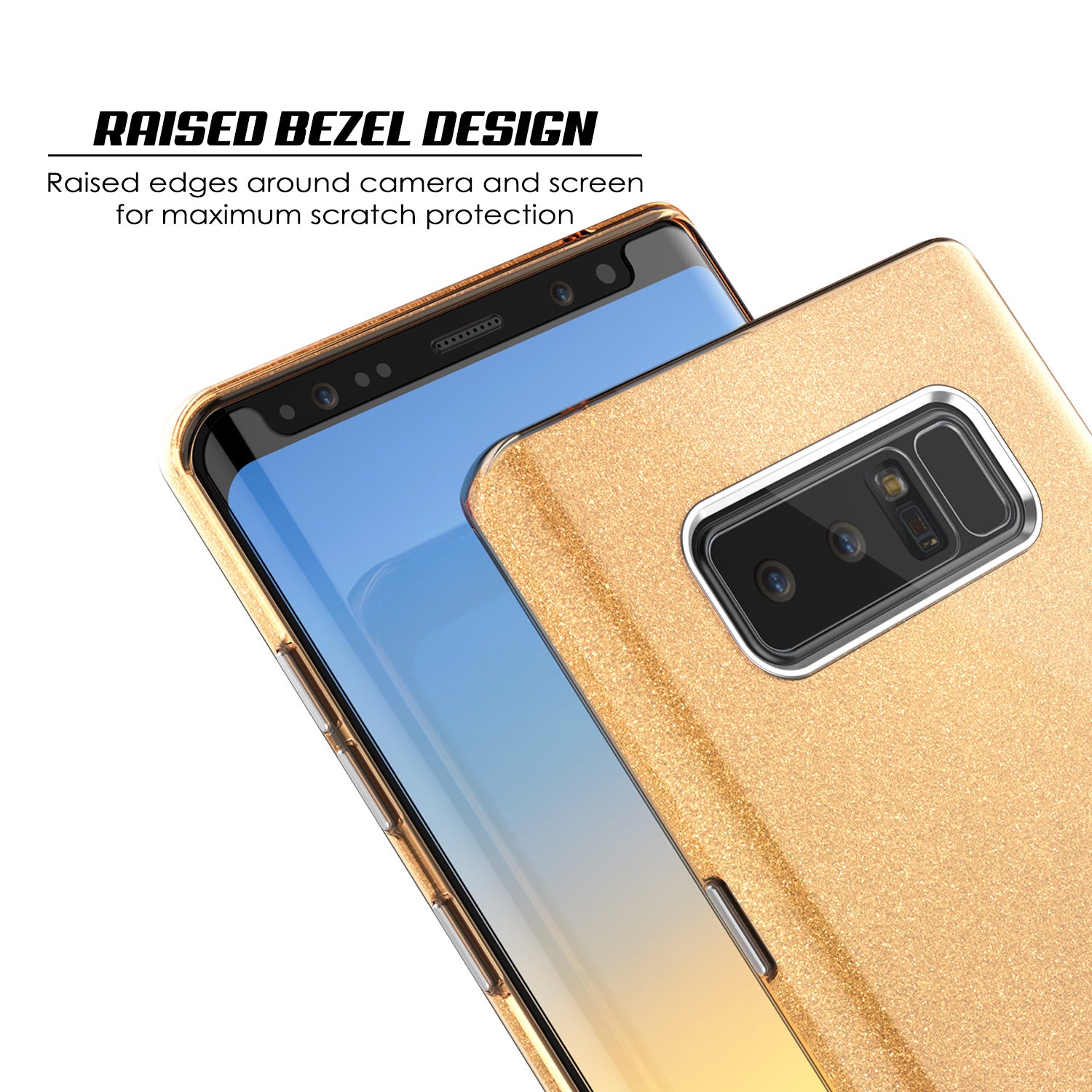Galaxy Note 8  Punkcase Galactic 2.0 Series Ultra Slim Case [Gold]