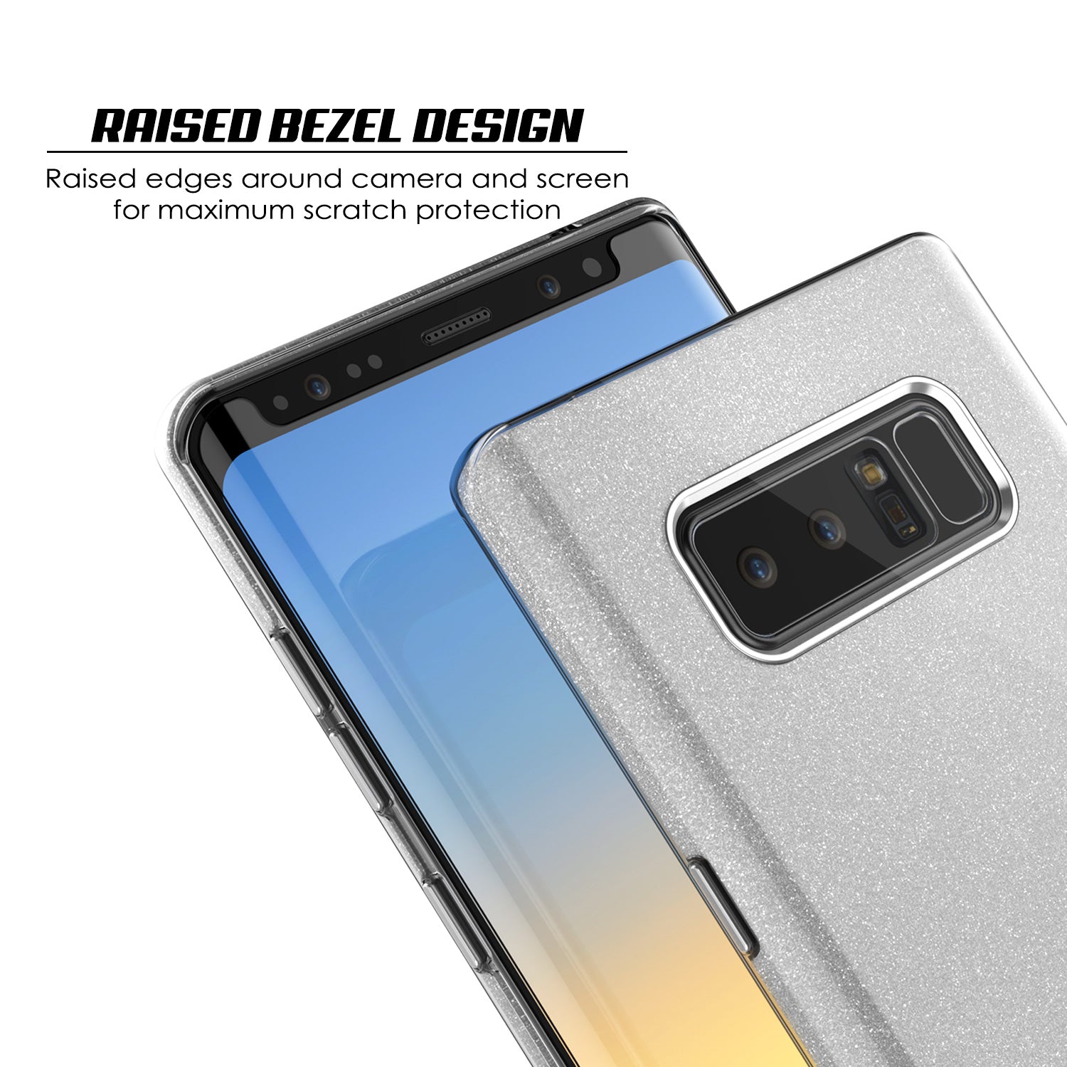 Galaxy Note 8  Punkcase Galactic 2.0 Series Ultra Slim Case [Silver]