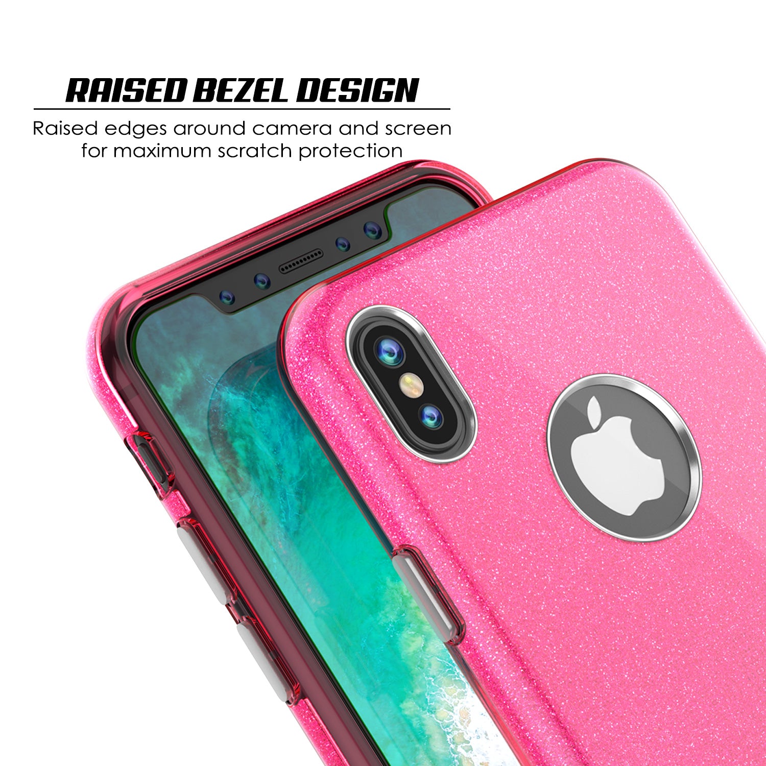 iPhone X Case, Punkcase Galactic 2.0 Series Ultra Slim w/ Tempered Glass Screen Protector | [Pink]