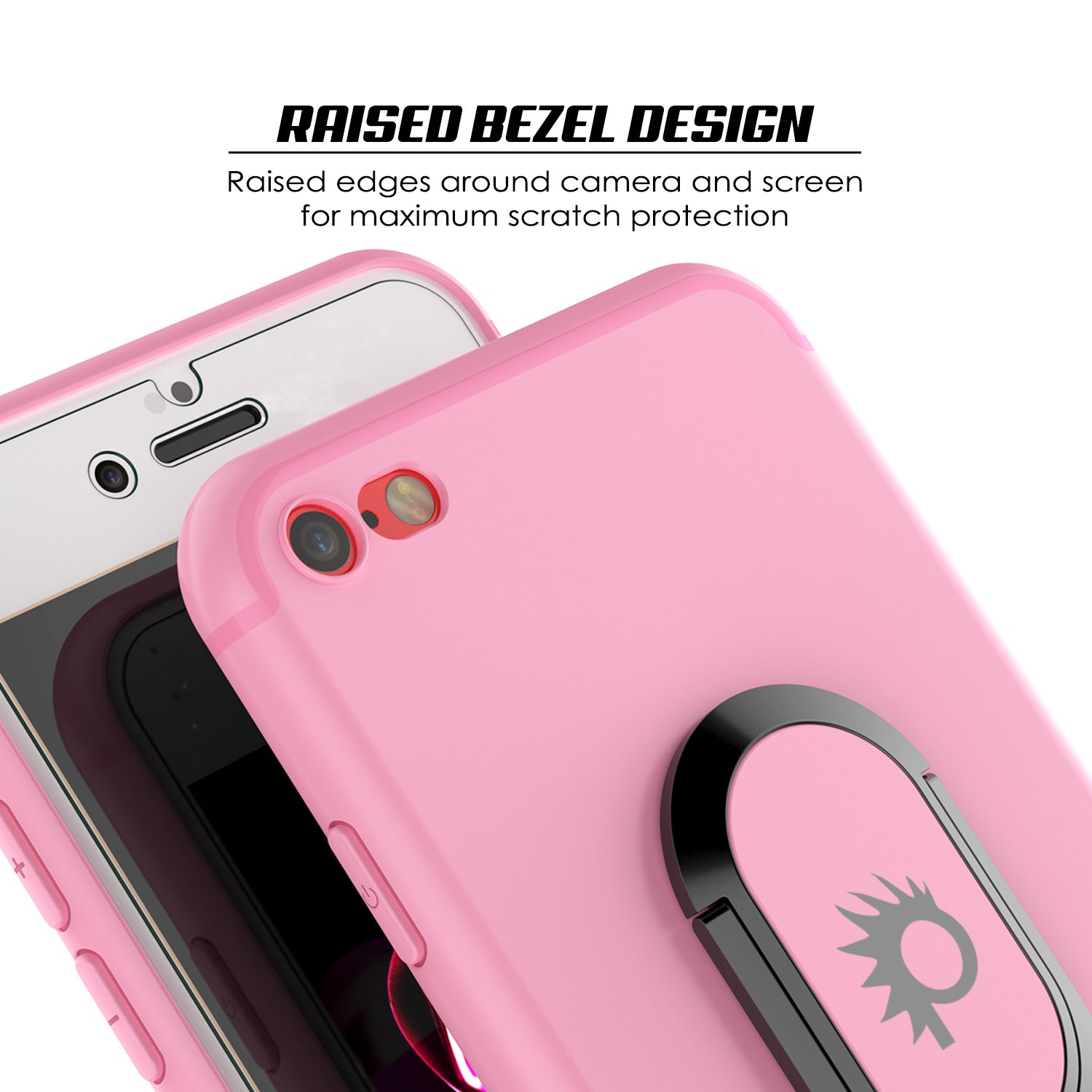 iPhone 8 Case, Punkcase Magnetix Protective TPU Cover W/ Kickstand, Tempered Glass Screen Protector [pink]