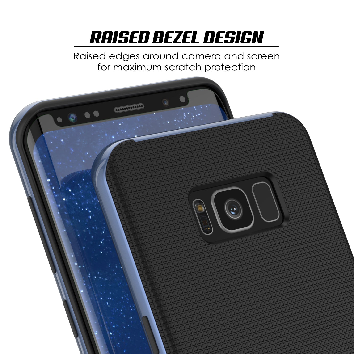 Galaxy S8 PLUS Case, PunkCase Stealth Navy Blue Series Hybrid 3-Piece Shockproof Dual Layer Cover
