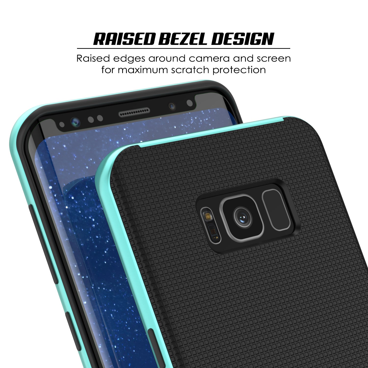 Galaxy S8 Case, PunkCase Stealth Teal Series Hybrid 3-Piece Shockproof Dual Layer Cover