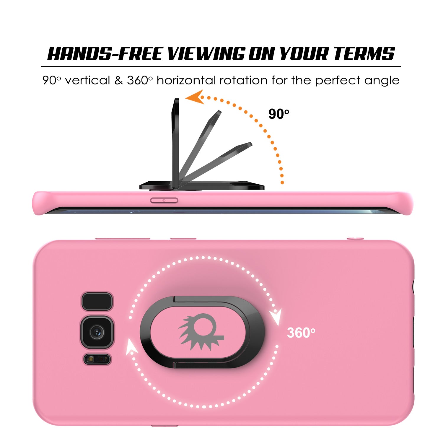 Galaxy S8 Case, Punkcase Magnetix Protective TPU Cover W/ Kickstand, Screen Protector [Pink]