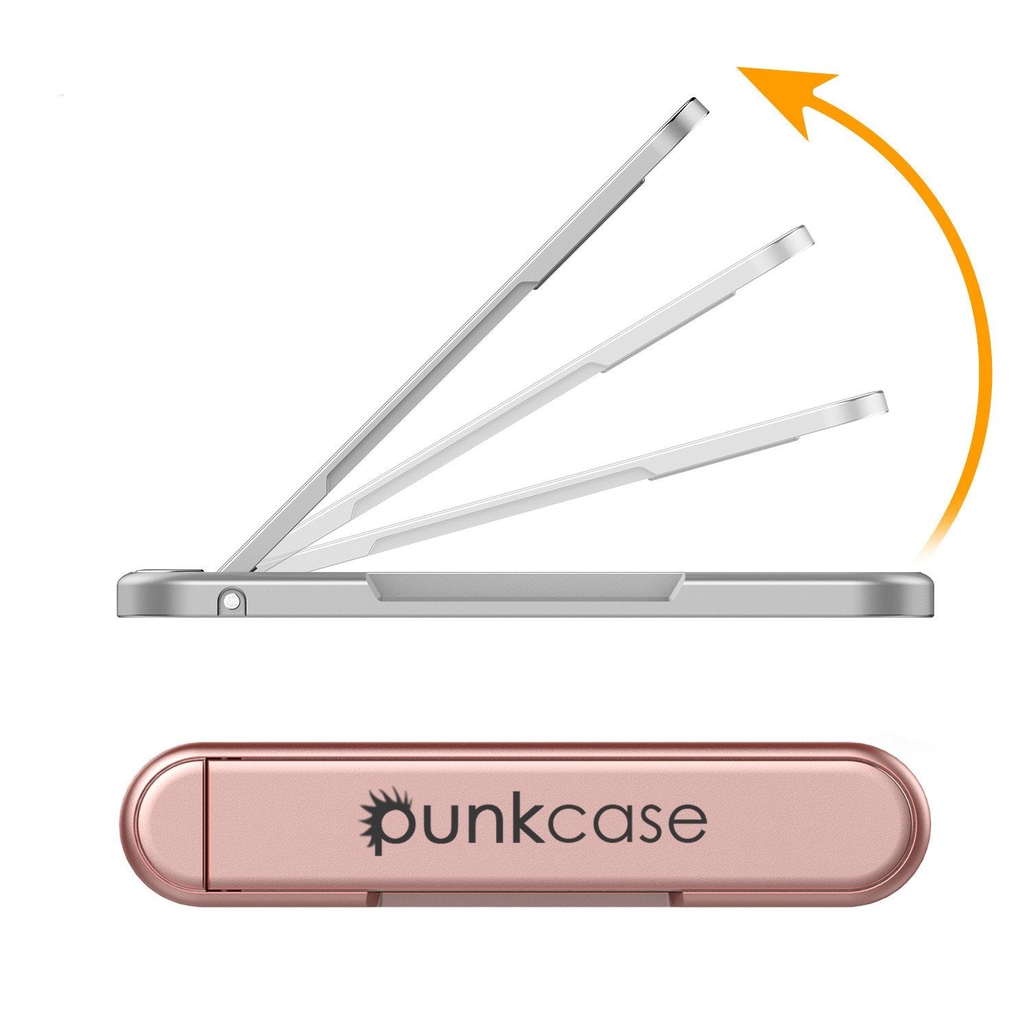 PUNKCASE FlickStick Universal Cell Phone Kickstand for all Mobile Phones & Cases with Flat Backs, One Finger Operation (Rose Gold)