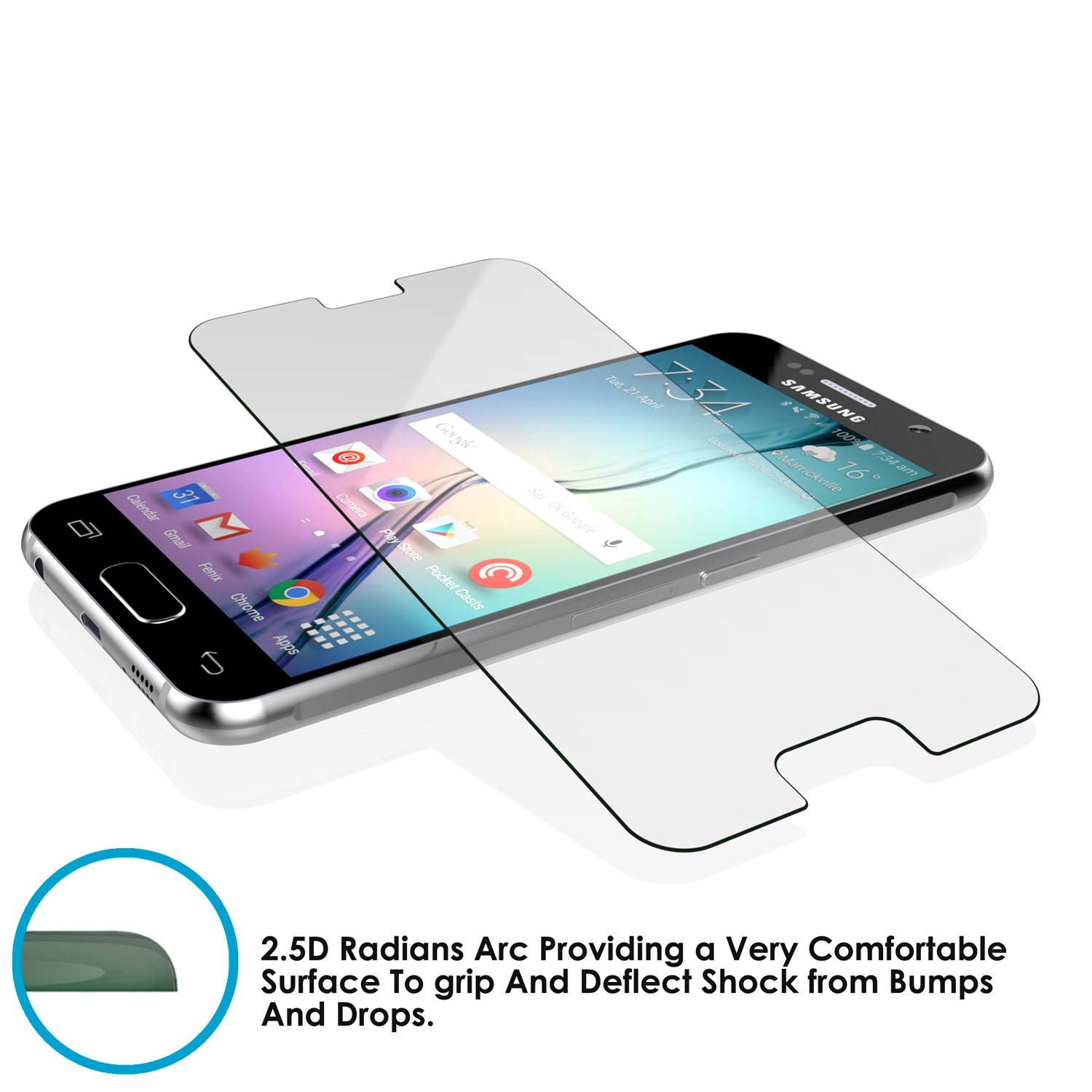 Galaxy s5 Punkcase Glass SHIELD Tempered Glass Screen Protector 0.33mm Thick 9H Glass Screen