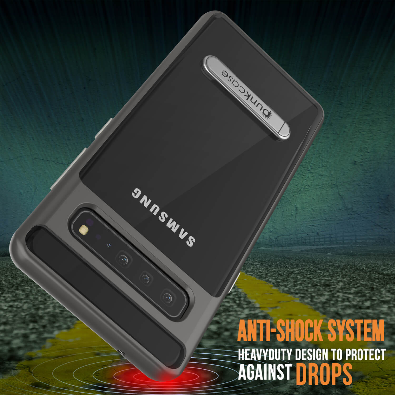 Galaxy S10 5G Case, PUNKcase [LUCID 3.0 Series] [Slim Fit] Armor Cover w/ Integrated Screen Protector [Grey]