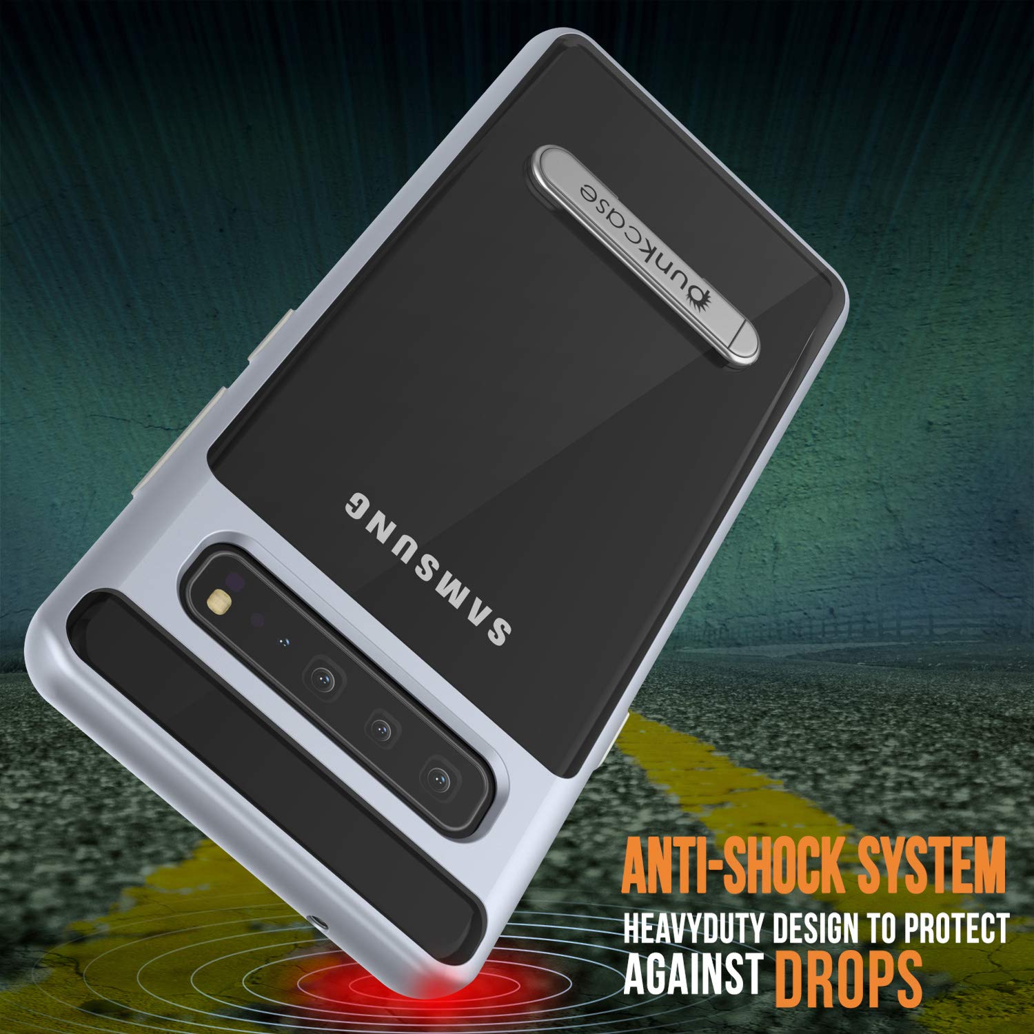 Galaxy S10 5G Case, PUNKcase [LUCID 3.0 Series] [Slim Fit] Armor Cover w/ Integrated Screen Protector [Silver]