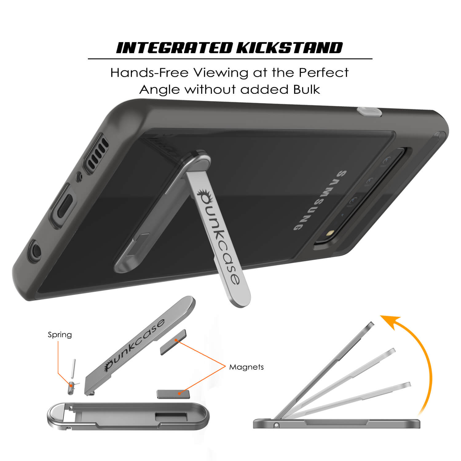 Galaxy S10 5G Case, PUNKcase [LUCID 3.0 Series] [Slim Fit] Armor Cover w/ Integrated Screen Protector [Grey]