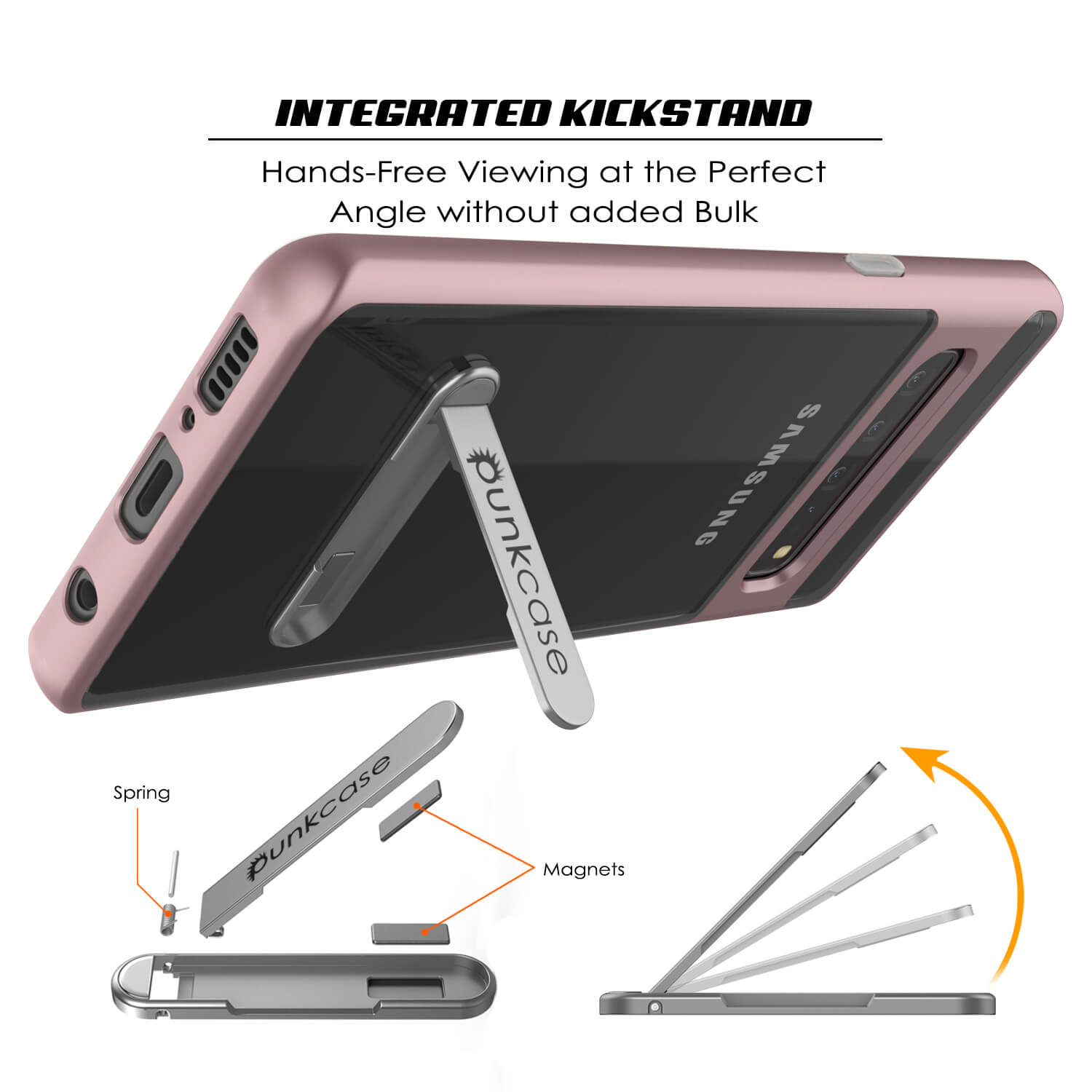 Galaxy S10 5G Case, PUNKcase [LUCID 3.0 Series] [Slim Fit] Armor Cover w/ Integrated Screen Protector [Rose Gold]