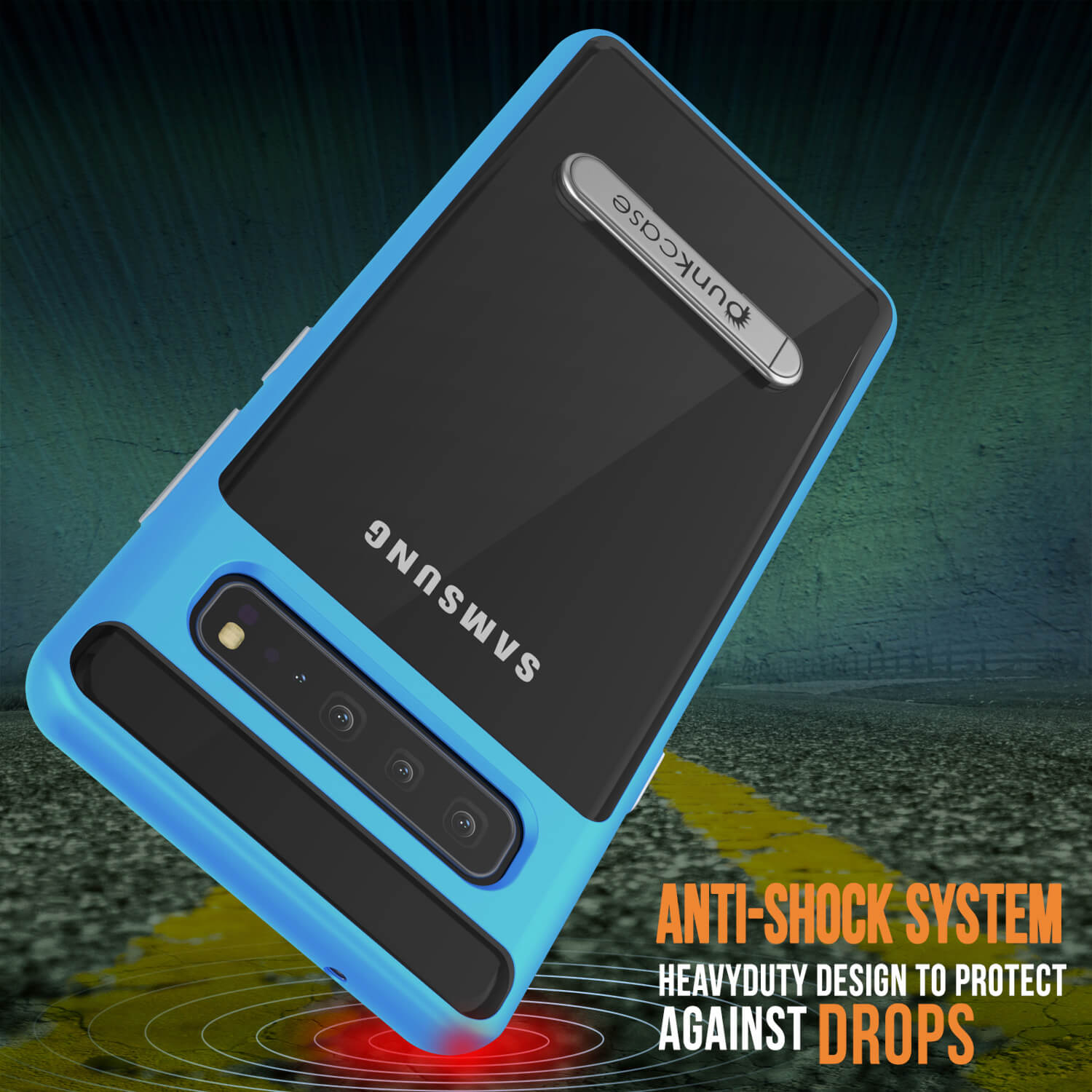 Galaxy S10 5G Case, PUNKcase [LUCID 3.0 Series] [Slim Fit] Armor Cover w/ Integrated Screen Protector [Blue]