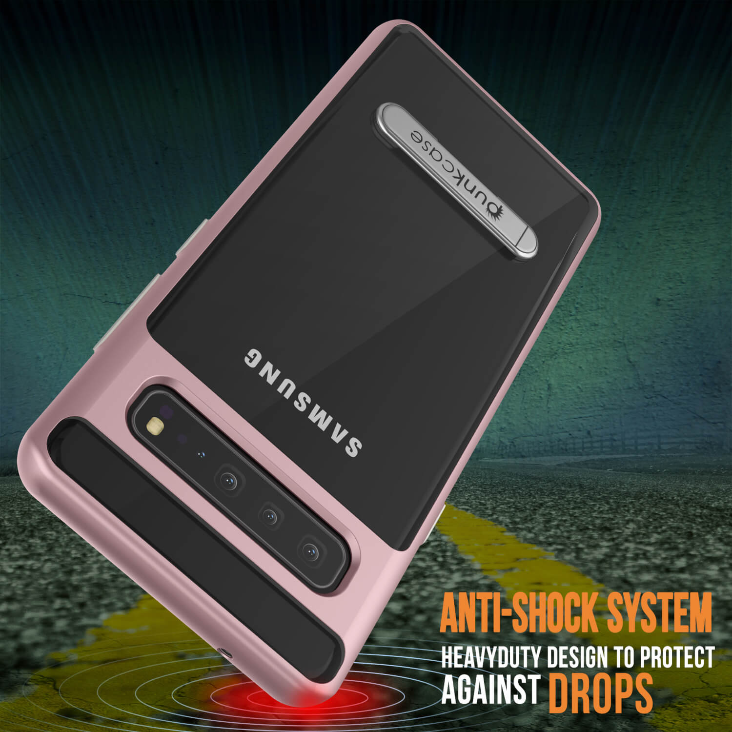 Galaxy S10 5G Case, PUNKcase [LUCID 3.0 Series] [Slim Fit] Armor Cover w/ Integrated Screen Protector [Rose Gold]