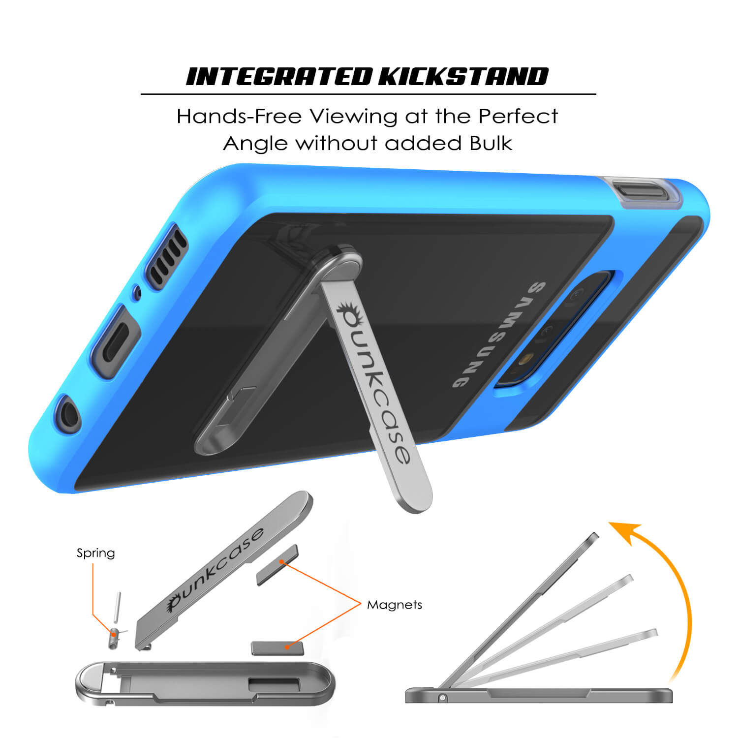 Galaxy S10e Case, PUNKcase [LUCID 3.0 Series] [Slim Fit] Armor Cover w/ Integrated Screen Protector [Blue]