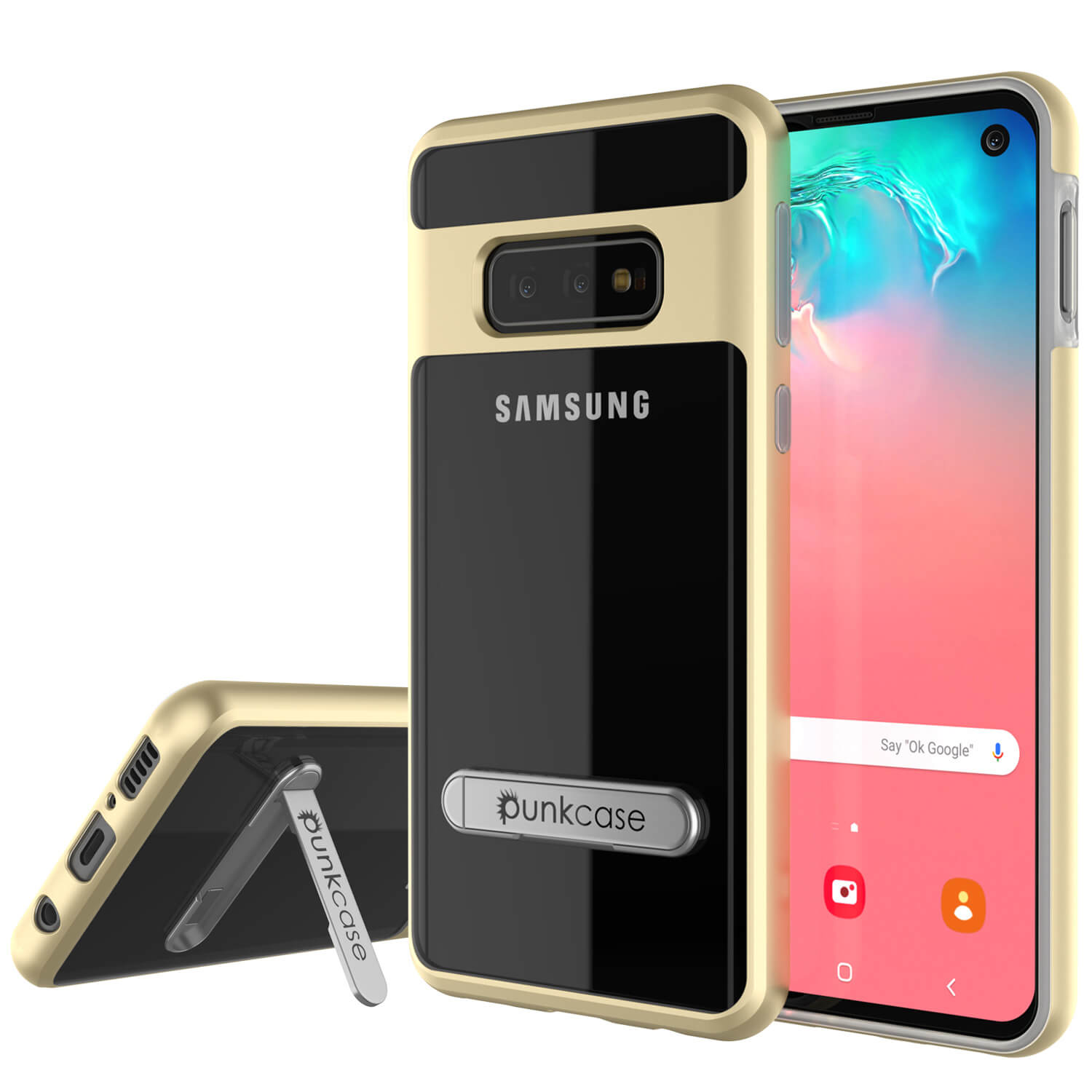 Galaxy S10e Case, PUNKcase [LUCID 3.0 Series] [Slim Fit] Armor Cover w/ Integrated Screen Protector [Gold]