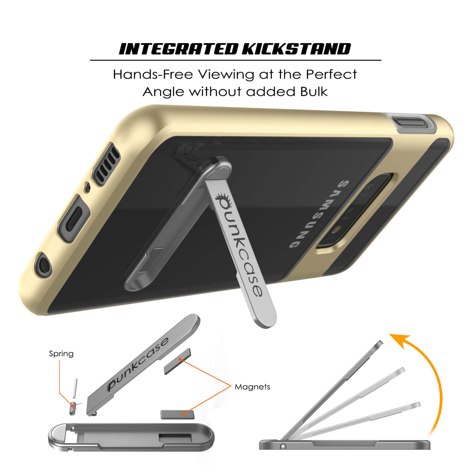 Galaxy S10e Case, PUNKcase [LUCID 3.0 Series] [Slim Fit] Armor Cover w/ Integrated Screen Protector [Gold]