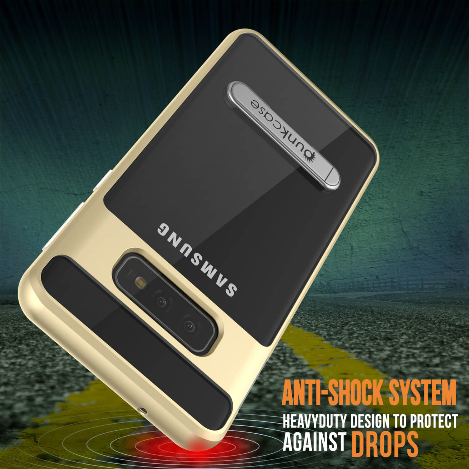 Galaxy S10e Case, PUNKcase [LUCID 3.0 Series] [Slim Fit] Armor Cover w/ Integrated Screen Protector [Gold]