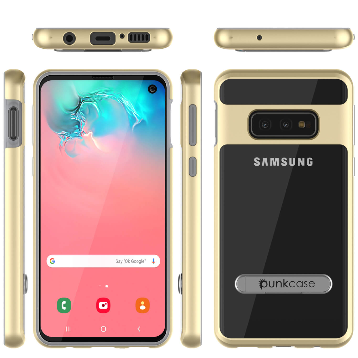 Galaxy S10e Case, PUNKcase [LUCID 3.0 Series] [Slim Fit] Armor Cover w/ Integrated Screen Protector [Gold]