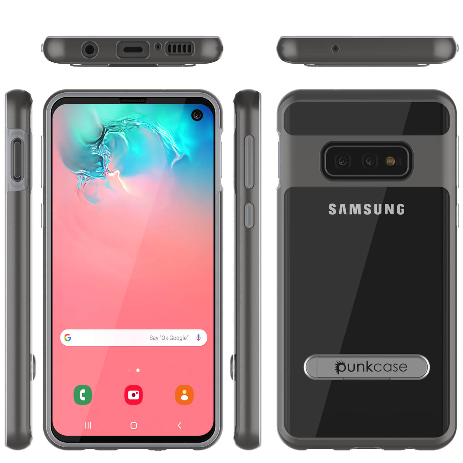 Galaxy S10e Case, PUNKcase [LUCID 3.0 Series] [Slim Fit] Armor Cover w/ Integrated Screen Protector [Grey]
