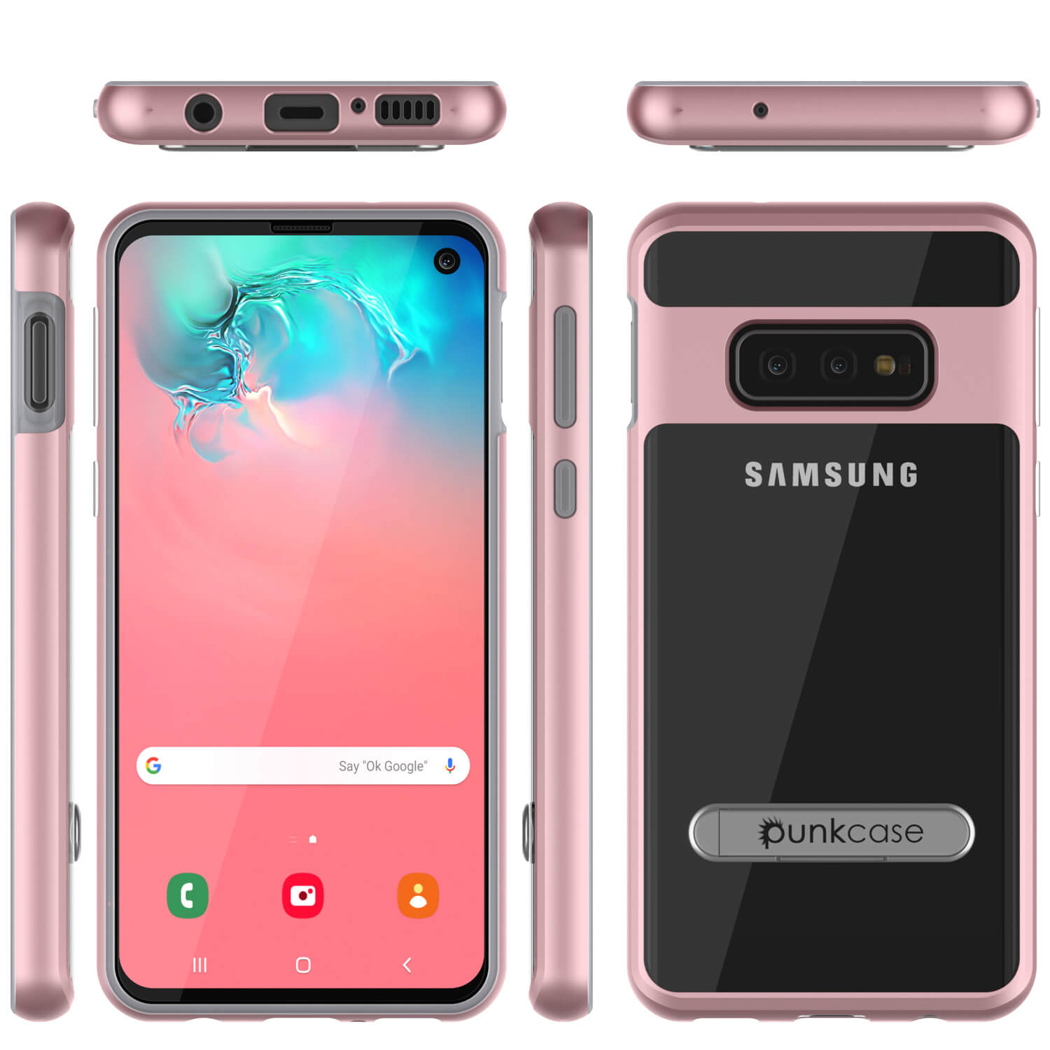 Galaxy S10e Case, PUNKcase [LUCID 3.0 Series] [Slim Fit] Armor Cover w/ Integrated Screen Protector [Rose Gold]
