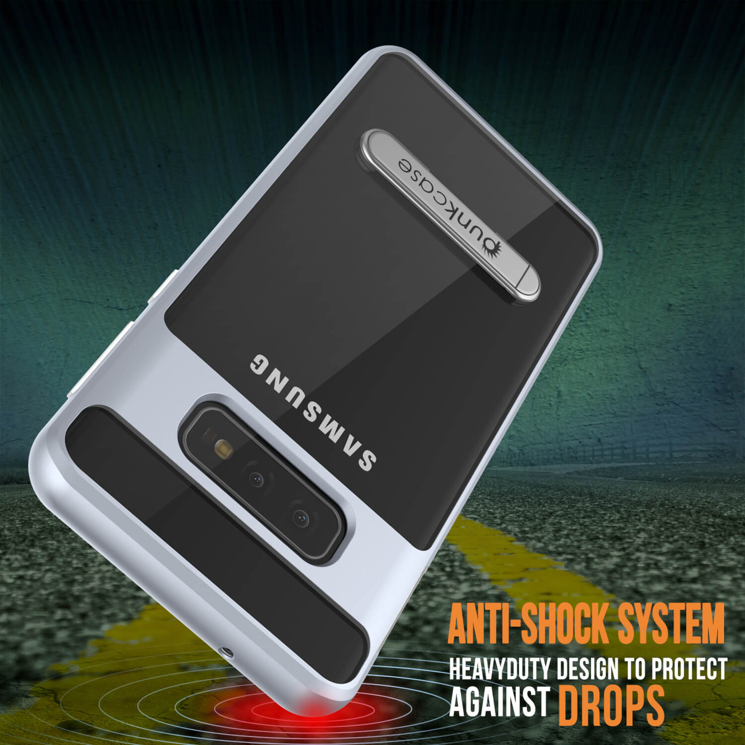 Galaxy S10e Case, PUNKcase [LUCID 3.0 Series] [Slim Fit] Armor Cover w/ Integrated Screen Protector [Silver]