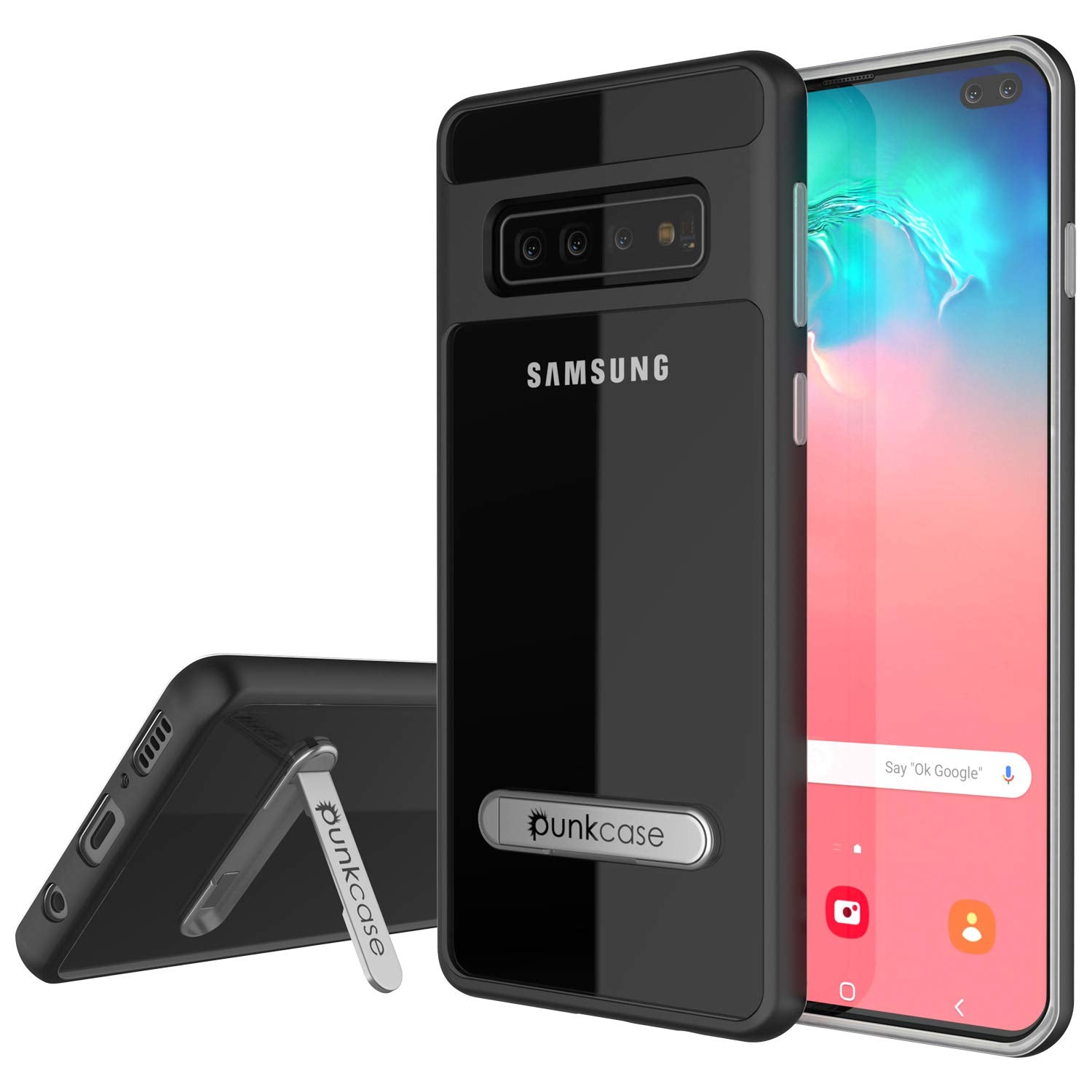 Galaxy S10+ Plus Case, PUNKcase [LUCID 3.0 Series] [Slim Fit] [Clear Back] Armor Cover w/ Integrated Screen Protector