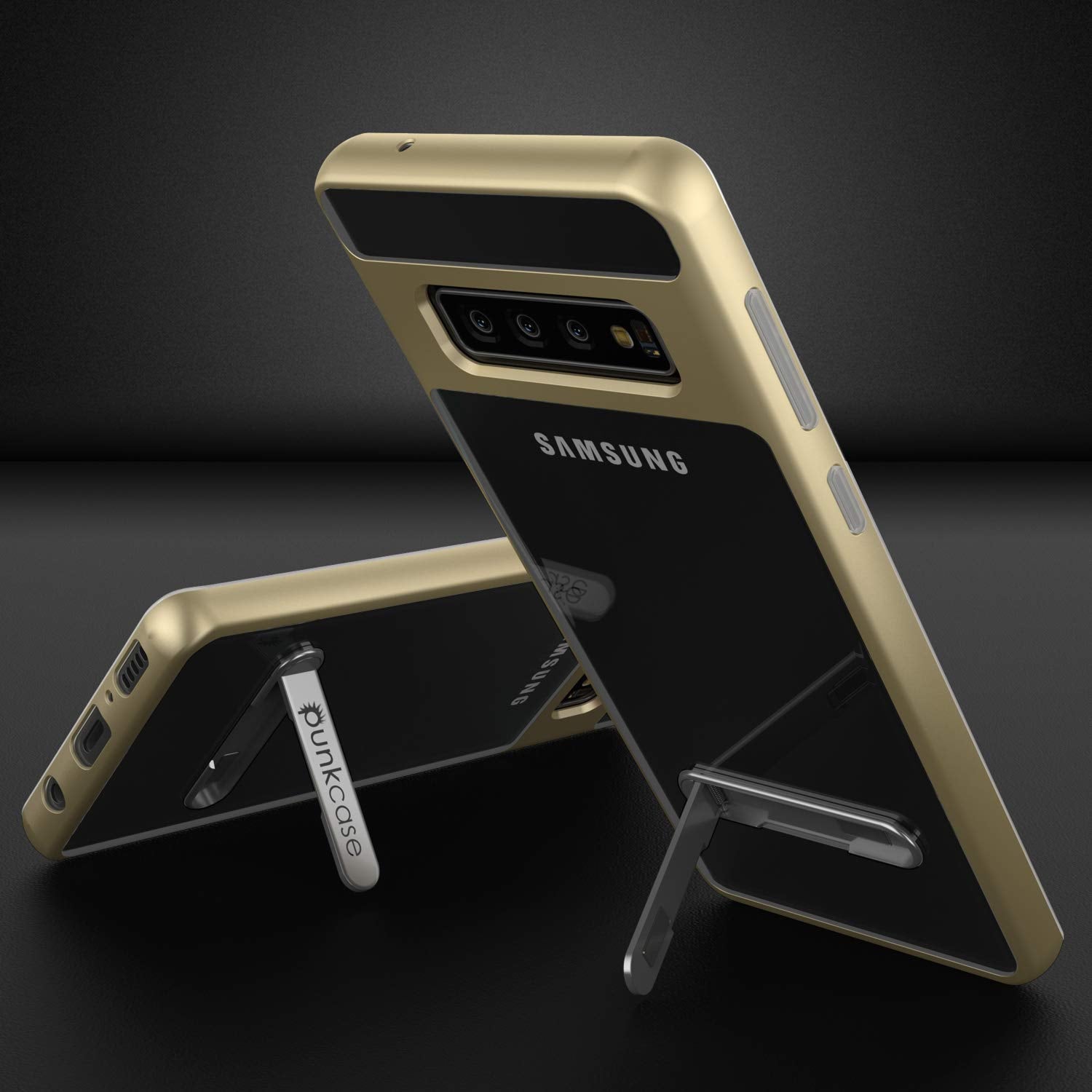 Galaxy S10 Case, PUNKcase [LUCID 3.0 Series] [Slim Fit] Armor Cover w/ Integrated Screen Protector [Gold]
