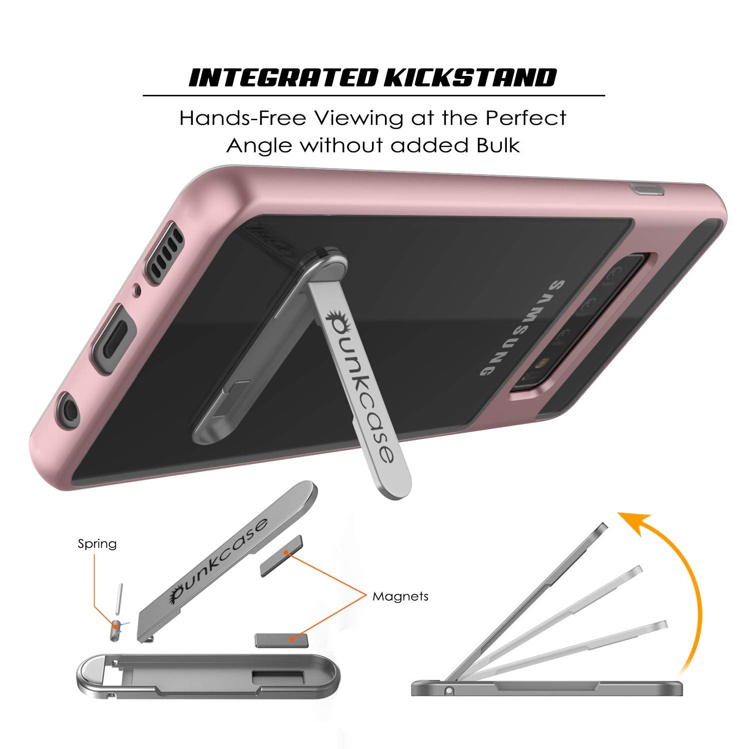 Galaxy S10+ Plus Case, PUNKcase [LUCID 3.0 Series] [Slim Fit] Armor Cover w/ Integrated Screen Protector [Rose Gold]