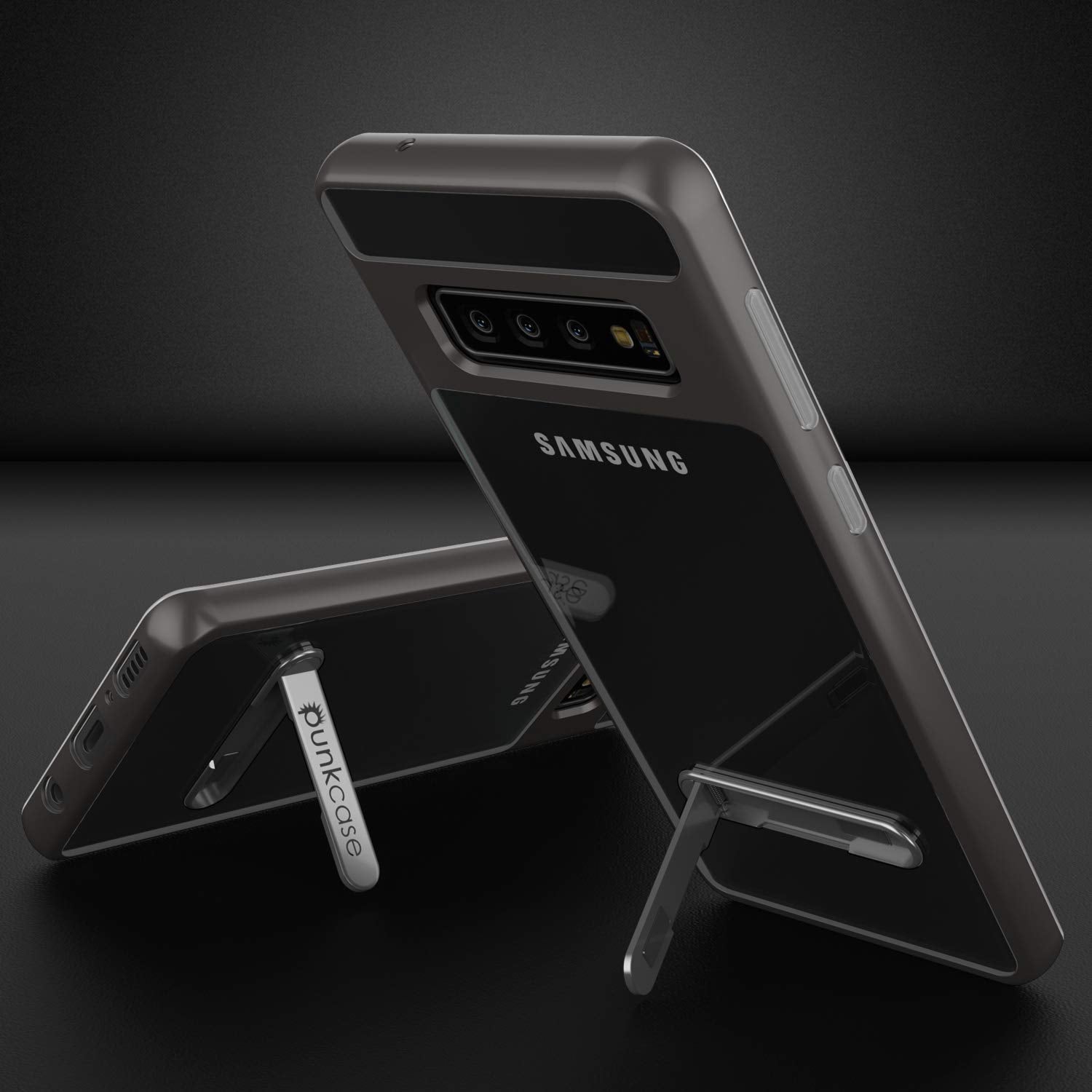 Galaxy S10 Case, PUNKcase [LUCID 3.0 Series] [Slim Fit] Armor Cover w/ Integrated Screen Protector [Grey]