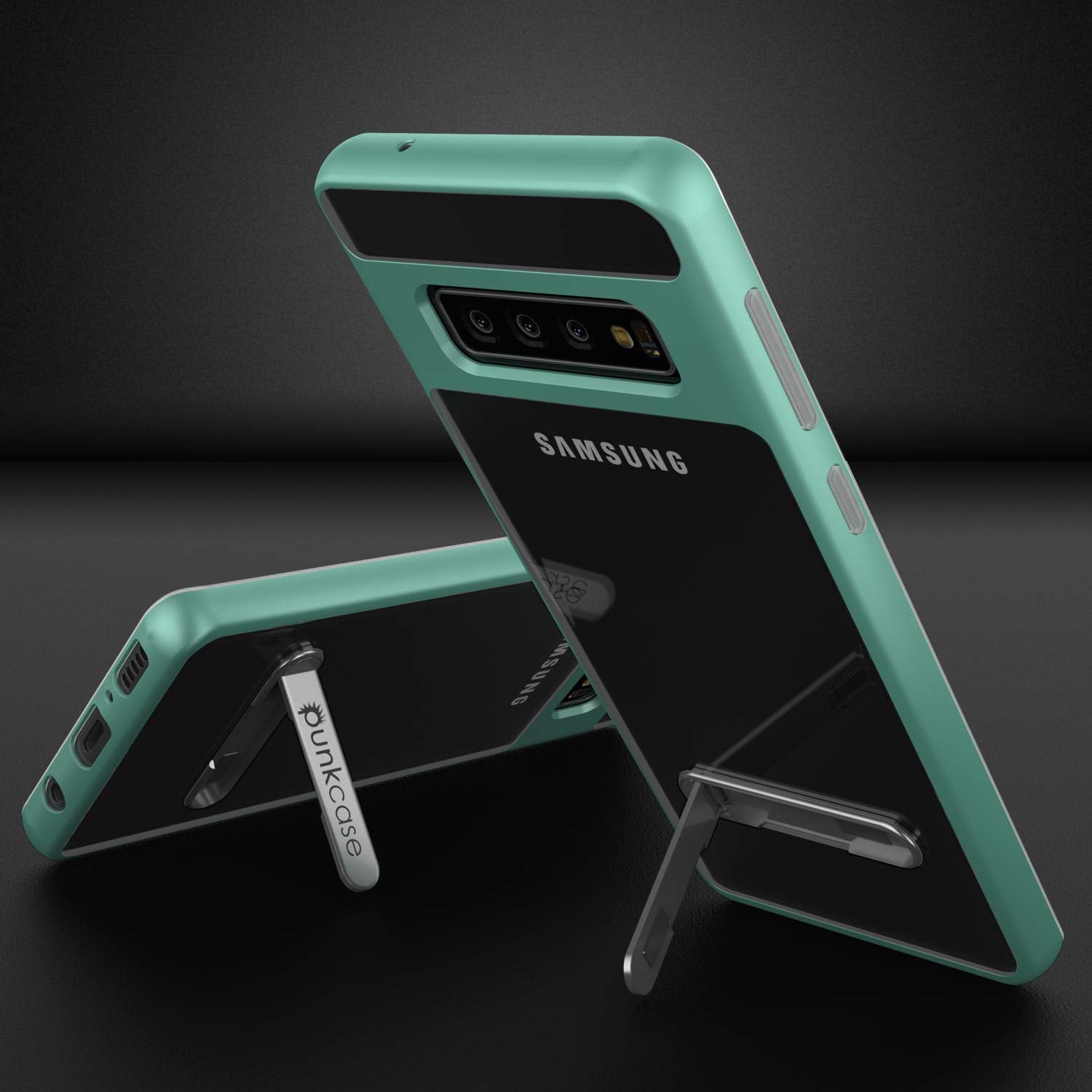 Galaxy S10+ Plus Case, PUNKcase [LUCID 3.0 Series] [Slim Fit] Armor Cover w/ Integrated Screen Protector [Teal]